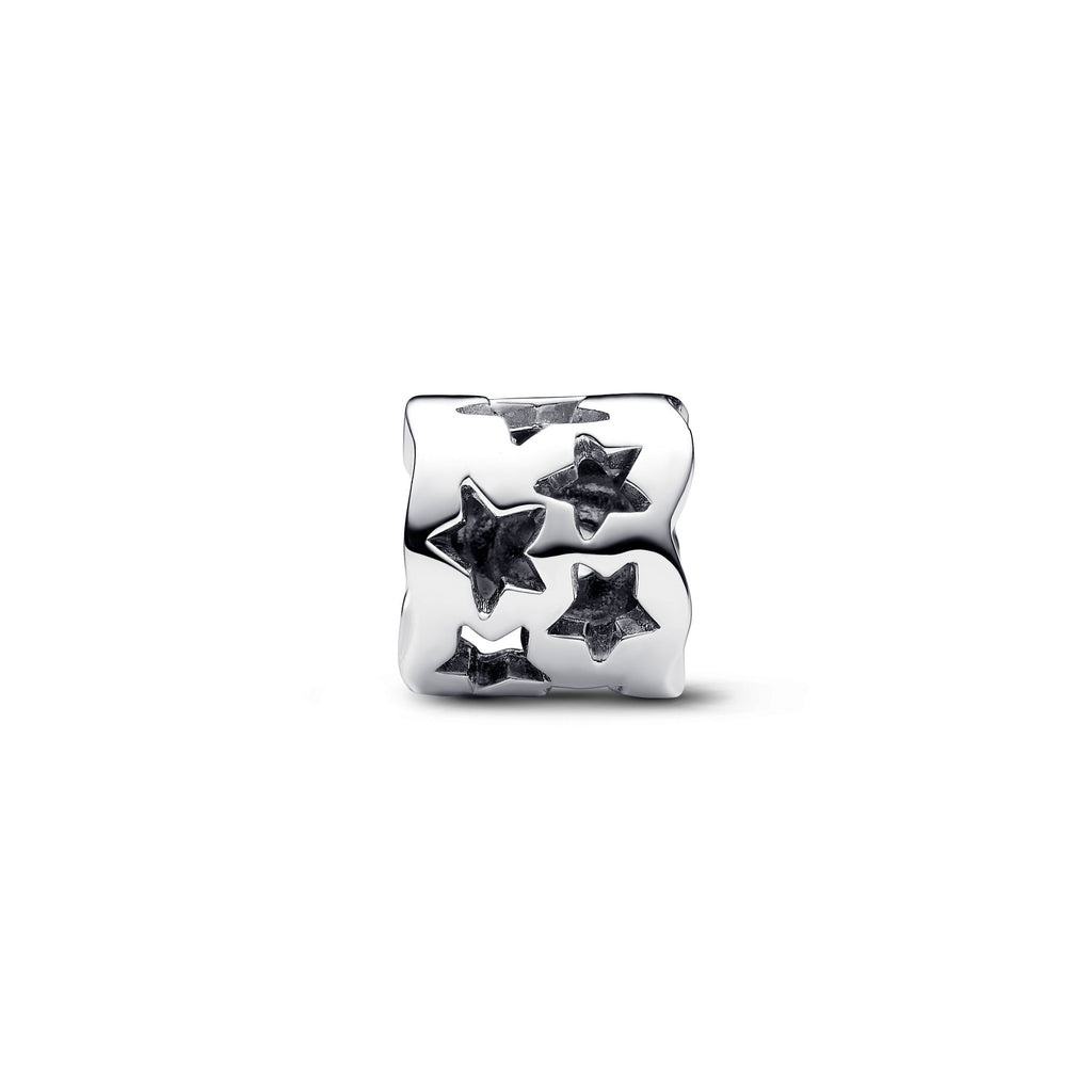 PANDORA Cut-out Sparkling Star Charm Cubic Zirconia Silver Charms Bracelet Charm Jewelry Gift