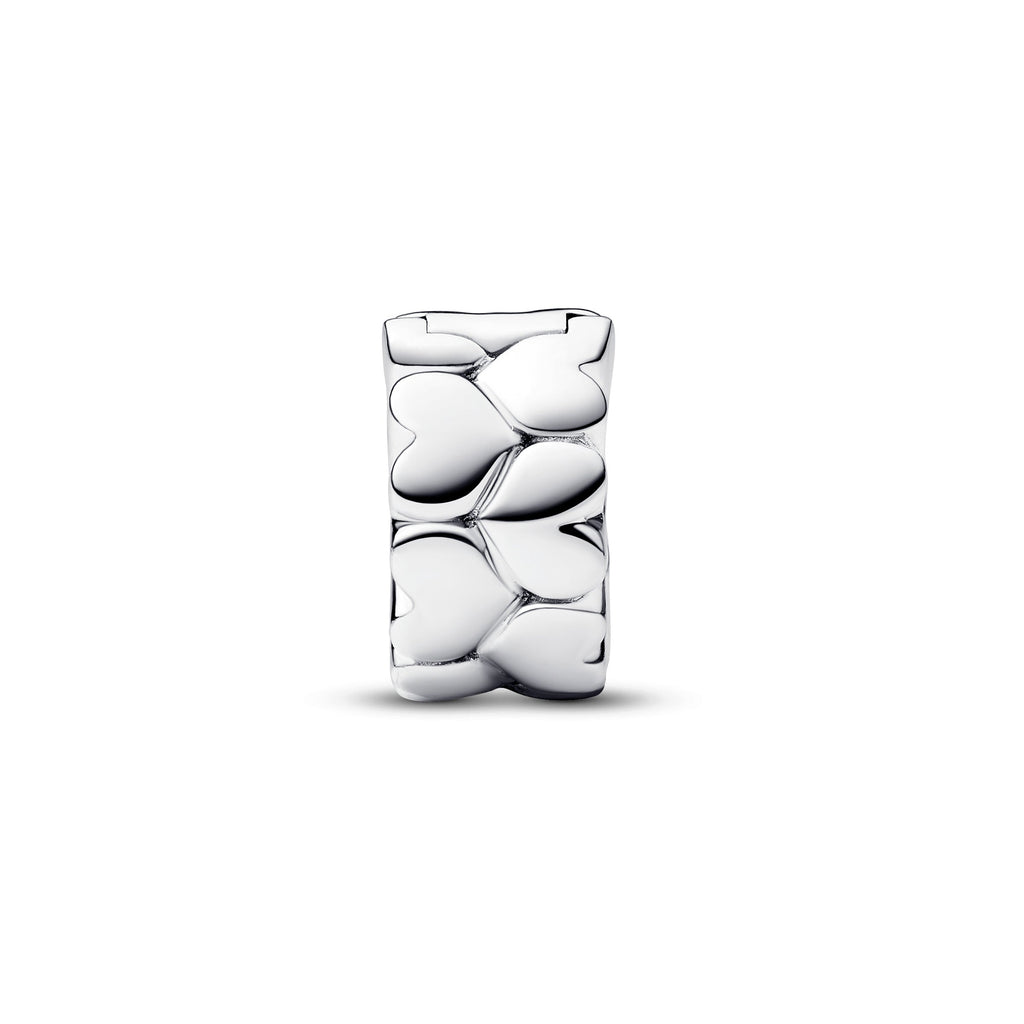 PANDORA Heart Pattern Clip Charm Sterling Silver Charms Bracelet Charm Jewelry Gift