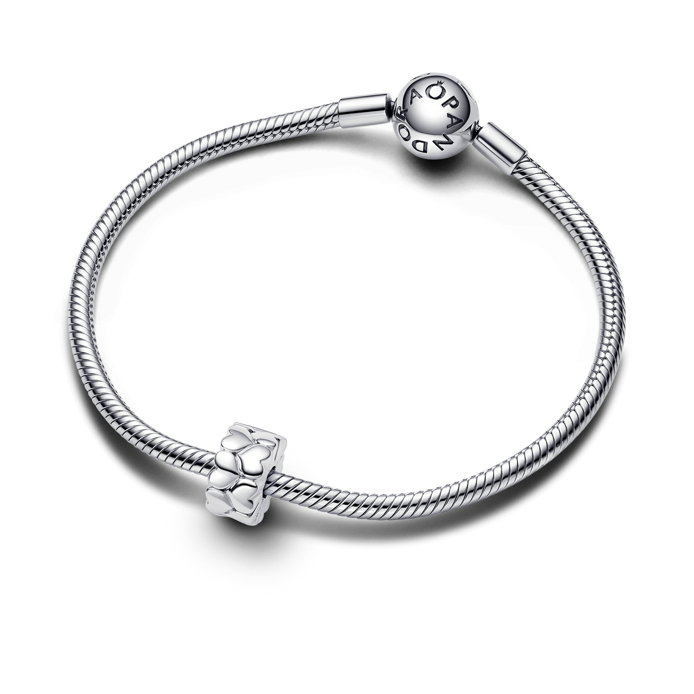 PANDORA Heart Pattern Clip Charm Sterling Silver Charms Bracelet Charm Jewelry Gift