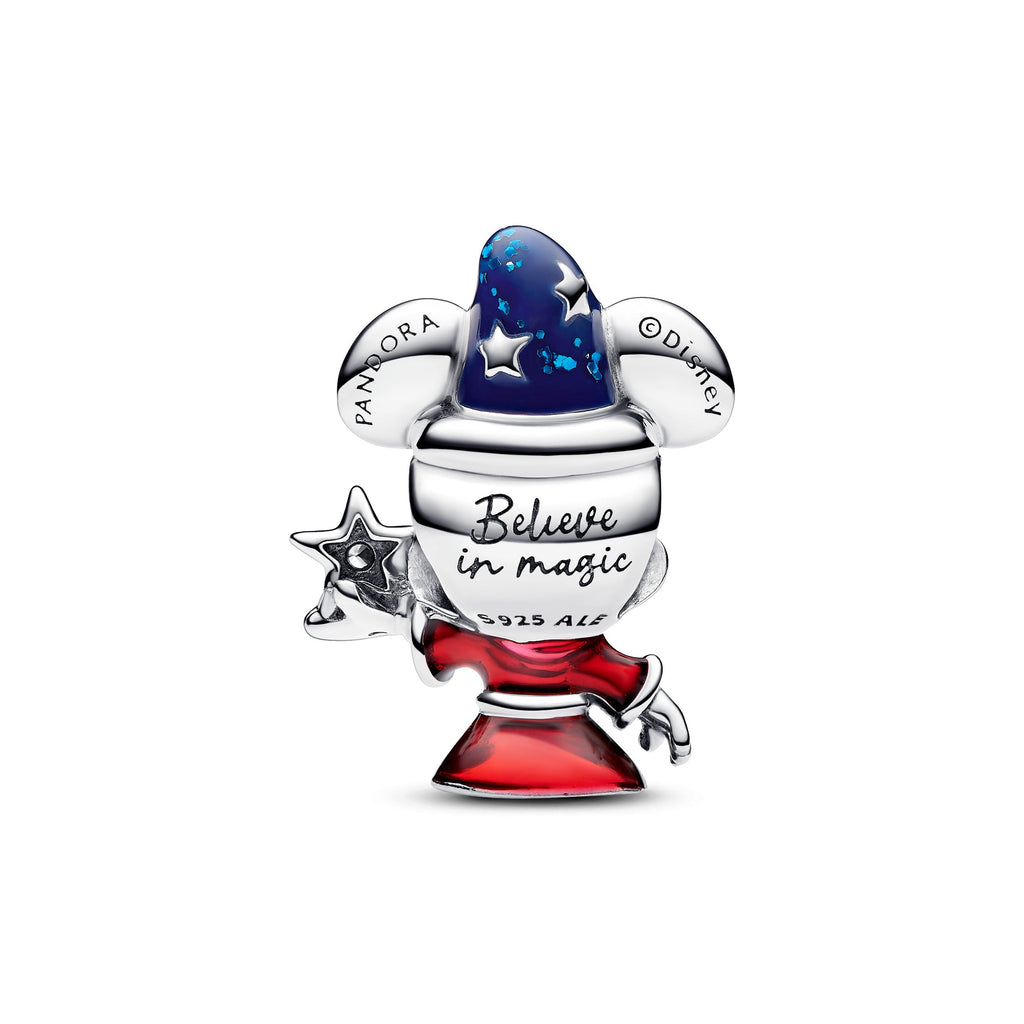 PANDORA Disney Sorcerer Apprentice Mickey Charm Cubic Zirconia Blue Charms Bracelet Charm Jewelry Gift