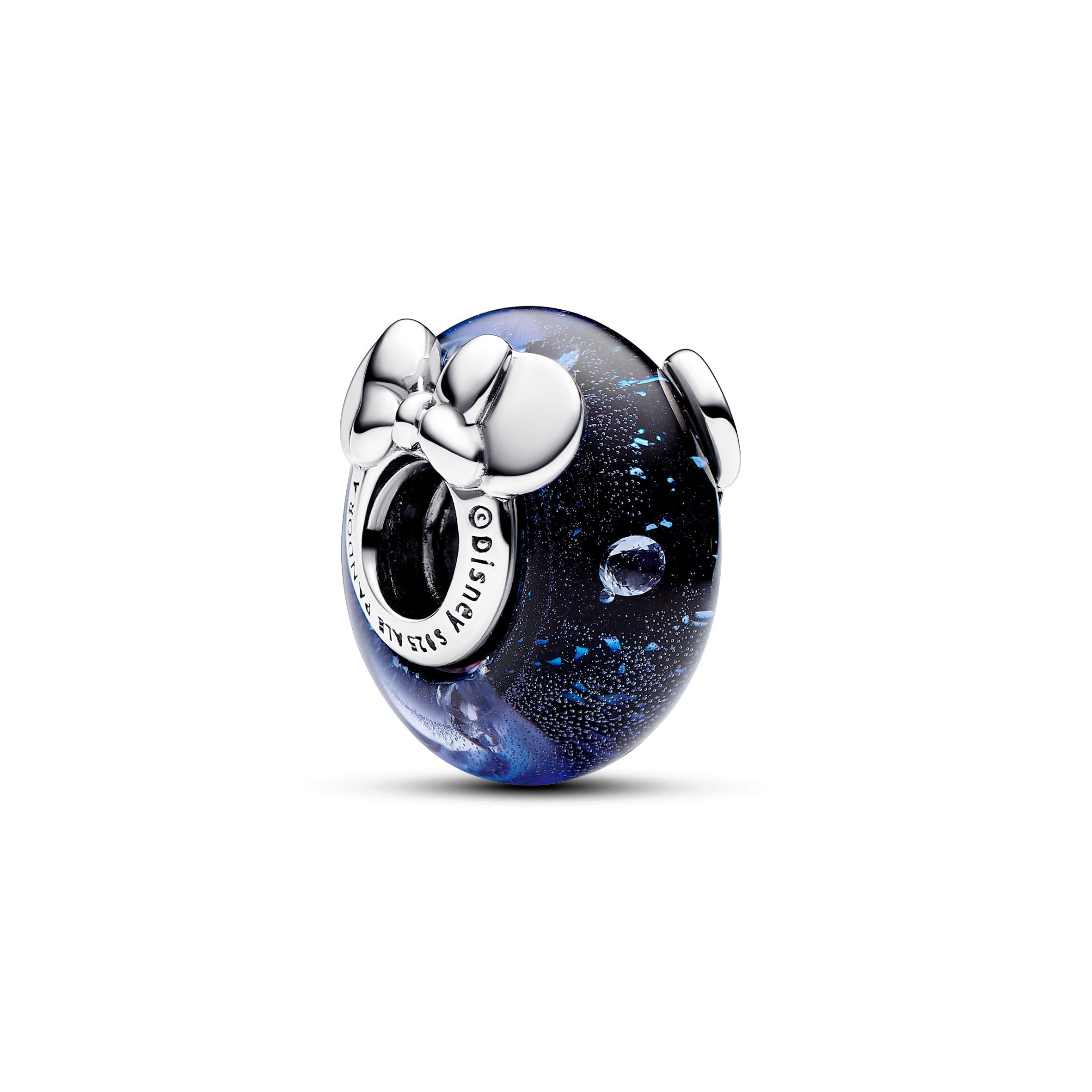 PANDORA Disney Mickey Mouse And Minnie Mouse Blue Murano Glass Charm Charms Bracelet Charm Jewelry Gift