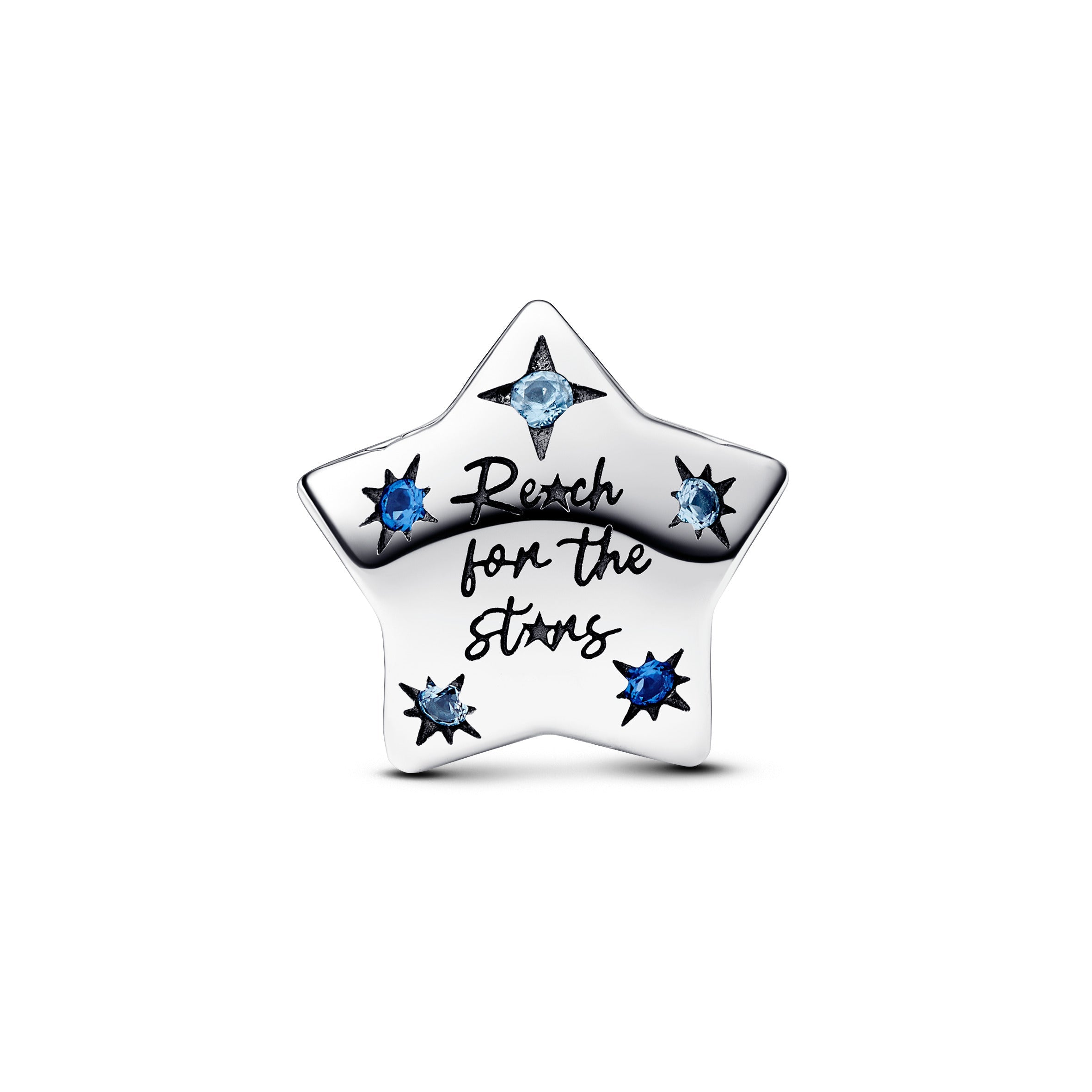 PANDORA Bold Sparkling Star Charm Cubic Zirconia Blue Charms Bracelet Charm Jewelry Gift