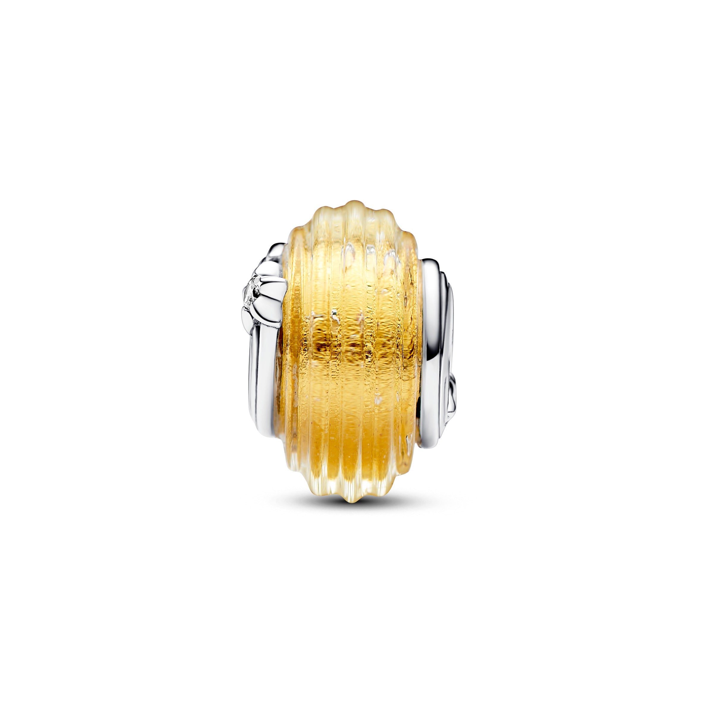 PANDORA Shooting Star Grooved Murano Glass Charm Gold Charms Bracelet Charm Jewelry Gift