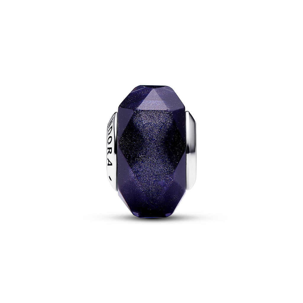 PANDORA Faceted Blue Murano Glass Charm Charms Bracelet Charm Jewelry Gift