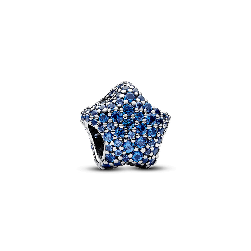 PANDORA Bold Pavé Star Charm Cubic Zirconia Blue Symbols And Colours Charms Bracelet Charm Jewelry Gift