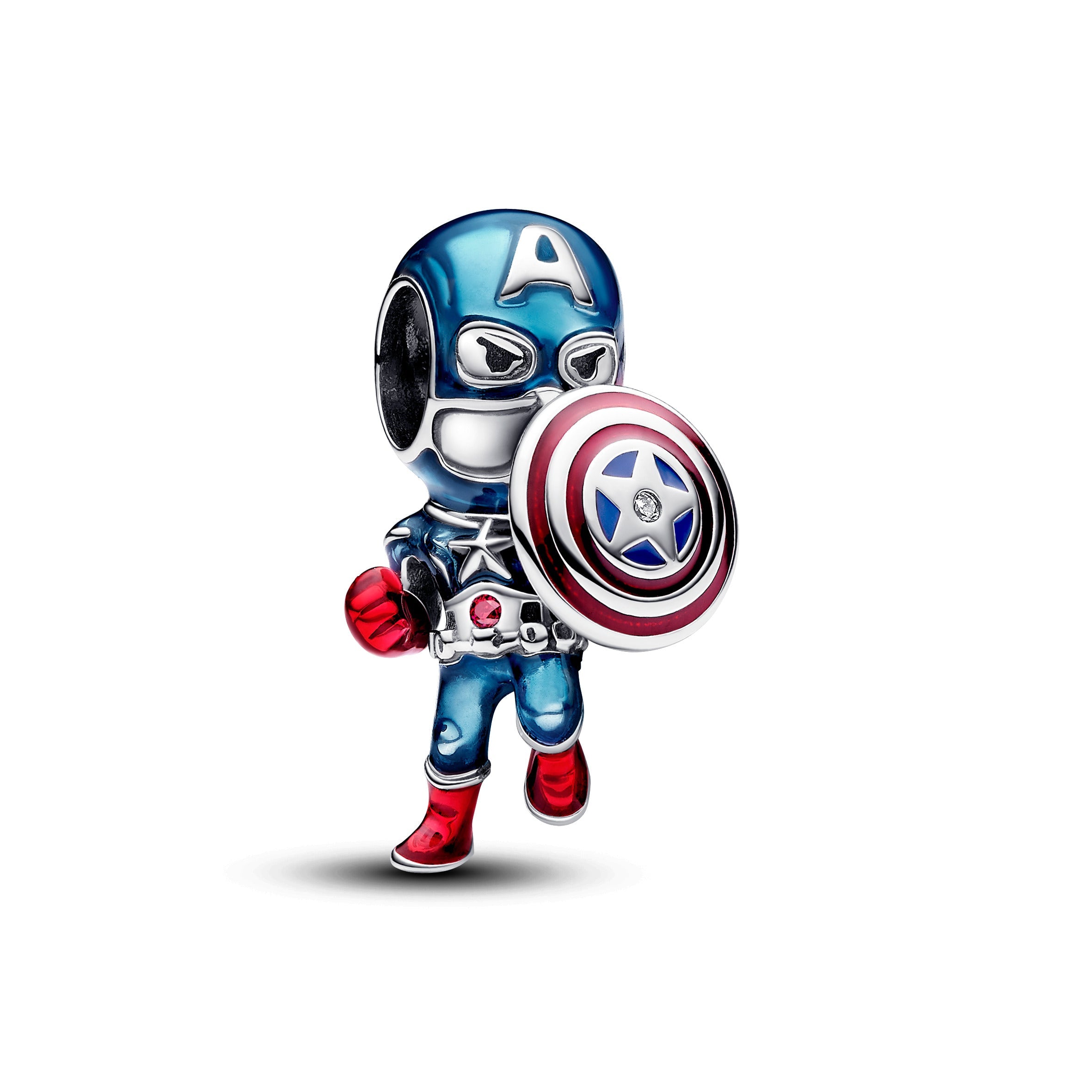 PANDORA Marvel The Avengers Captain America Charm Sterling Silver Charms Bracelet Charm Jewelry Gift
