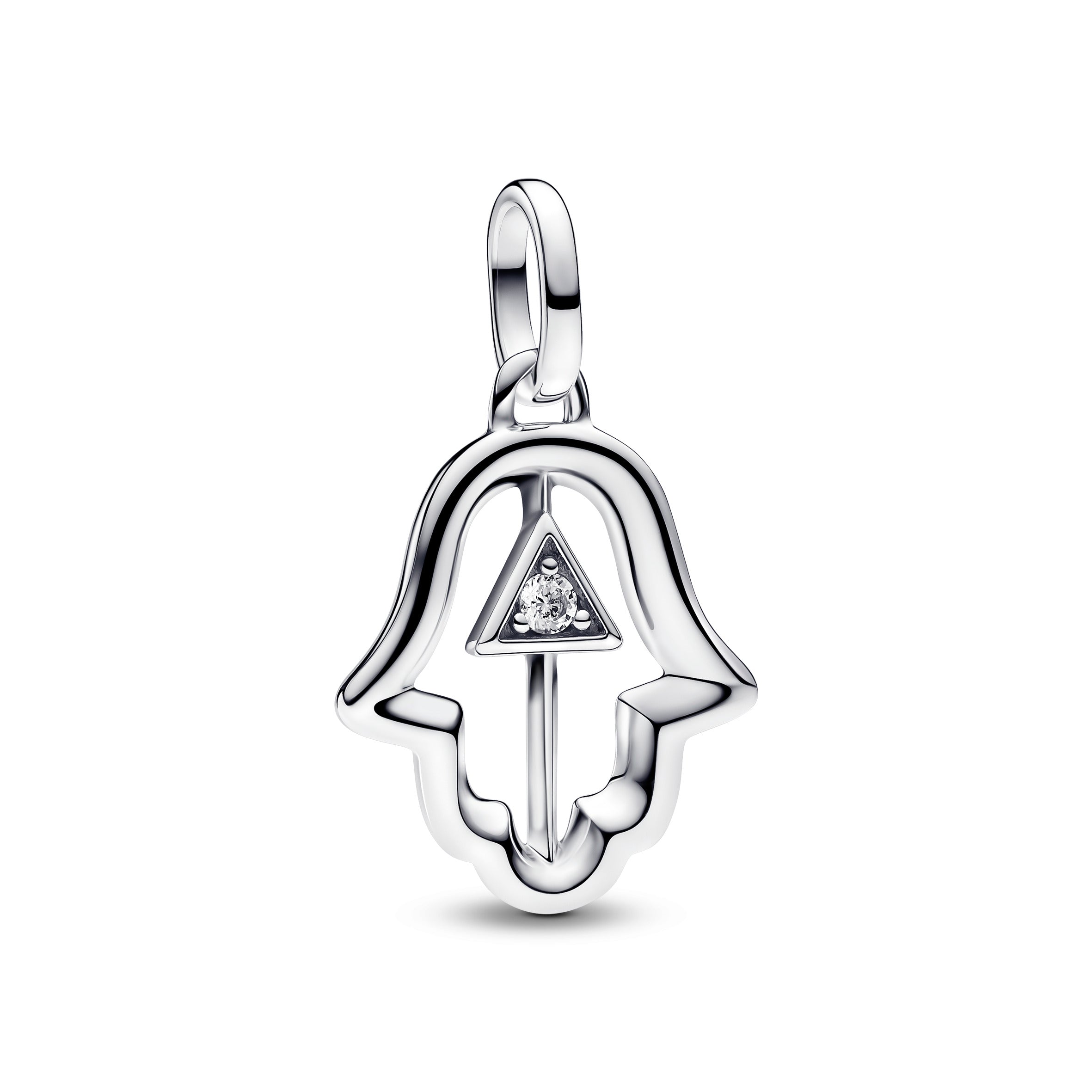 PANDORA Hamsa Hand Medallion Charm Cubic Zirconia Clear Symbols Charms Bracelet Charm Jewelry Gift