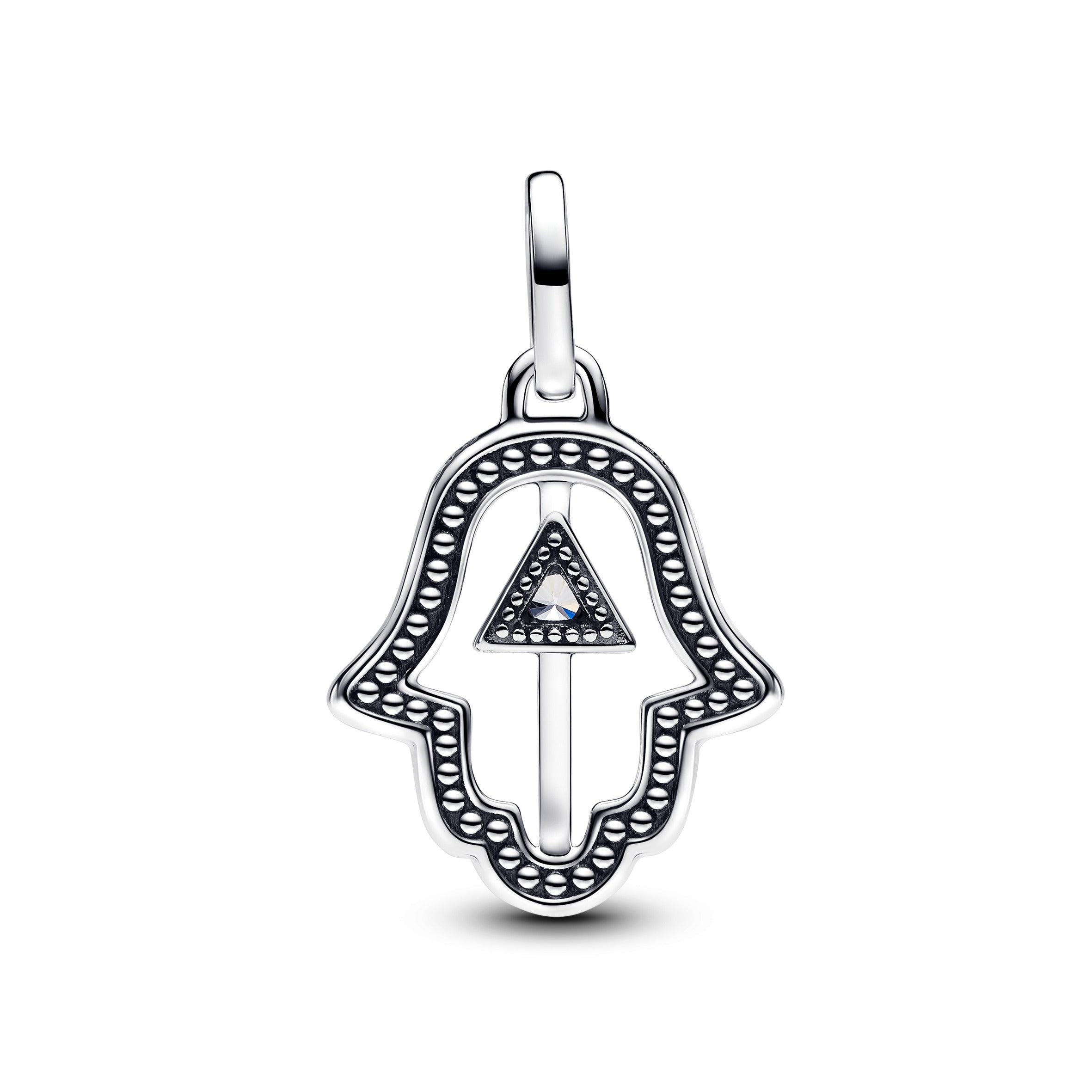 PANDORA Hamsa Hand Medallion Charm Cubic Zirconia Clear Symbols Charms Bracelet Charm Jewelry Gift