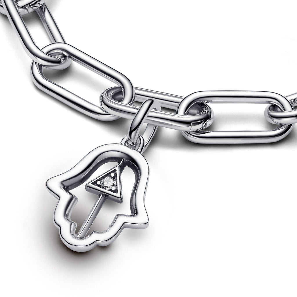 PANDORA Hamsa Hand Medallion Charm Cubic Zirconia Clear Symbols Charms Bracelet Charm Jewelry Gift