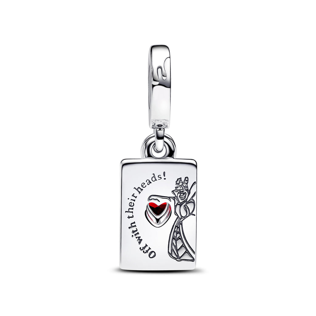 PANDORA Disney Villains Queen Of Hearts Double Dangle Charm Enamel Red Charms Bracelet Charm Jewelry Gift