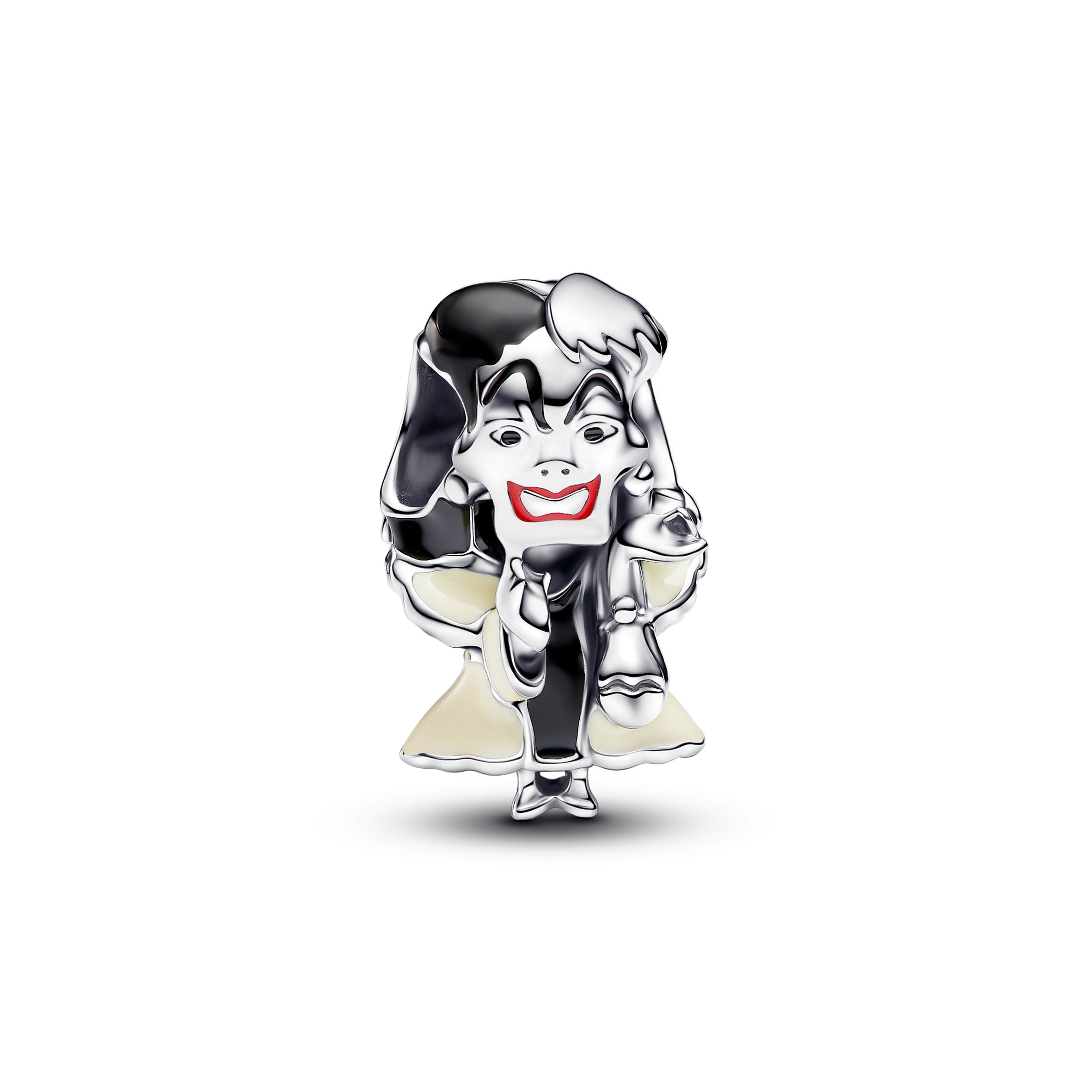 PANDORA Disney Villains Cruella De Vil Charm Enamel Black Charms Bracelet Charm Jewelry Gift
