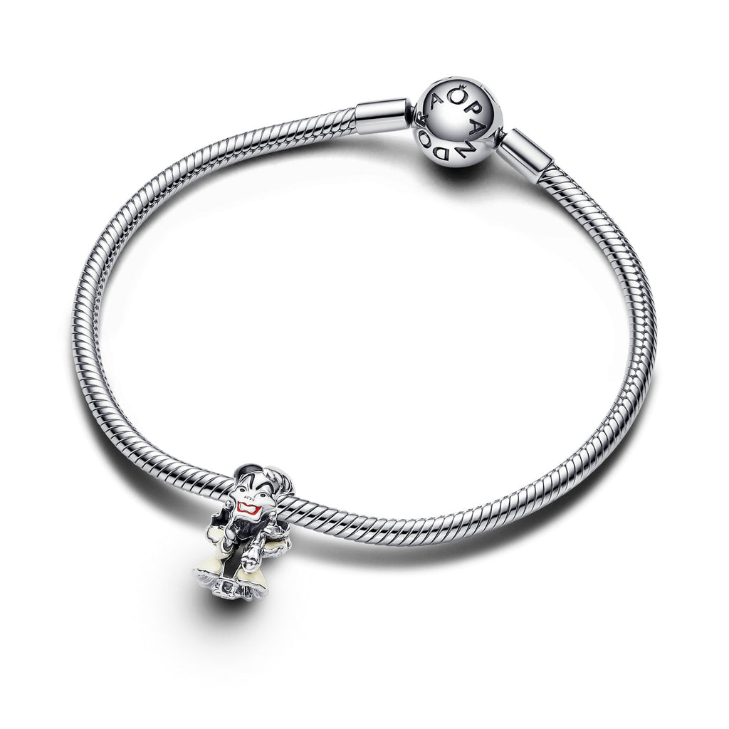 PANDORA Disney Villains Cruella De Vil Charm Enamel Black Charms Bracelet Charm Jewelry Gift