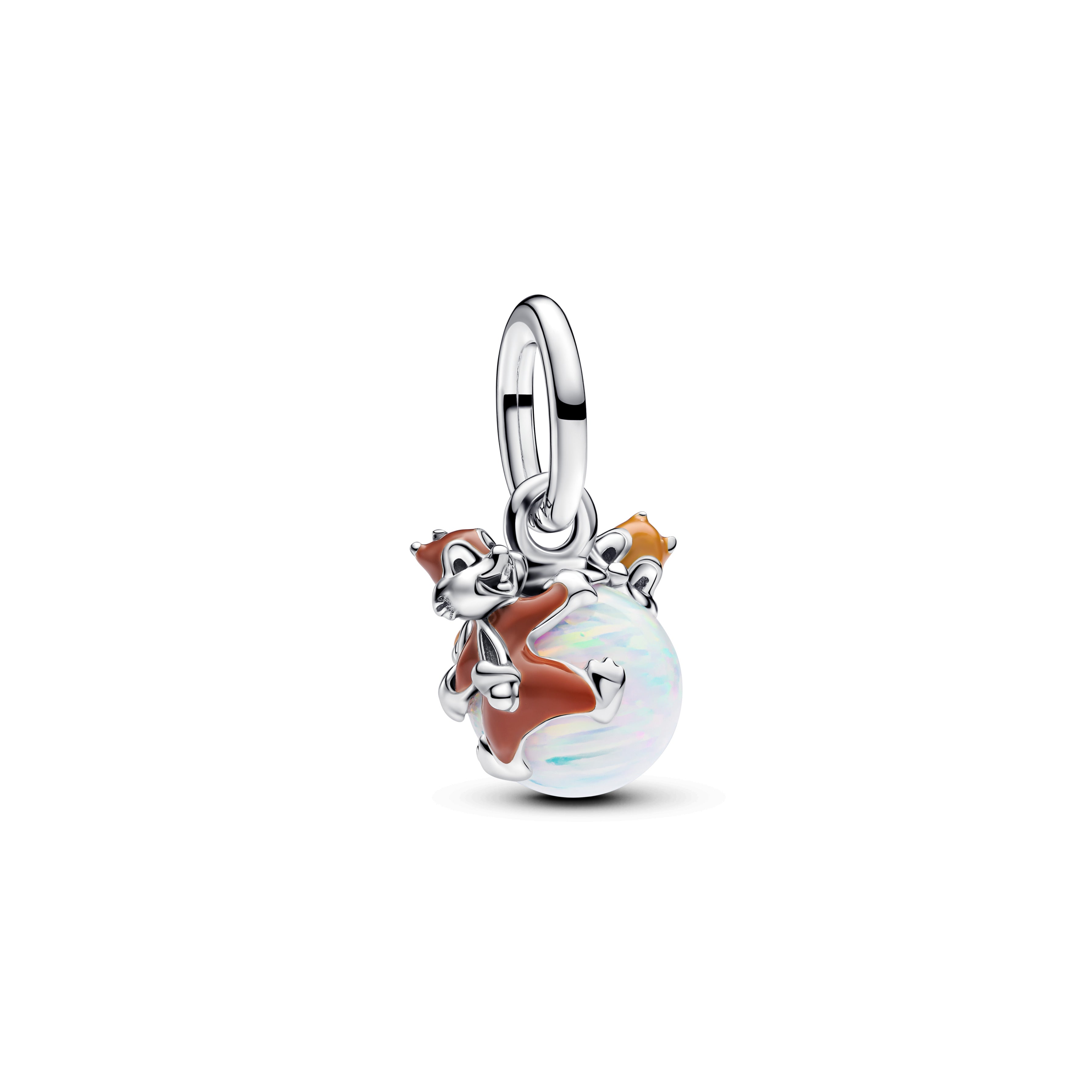 PANDORA Disney Chip And Dale Bauble Dangle Charm Enamel Silver Disney X PANDORA Charms Bracelet Charm Jewelry Gift