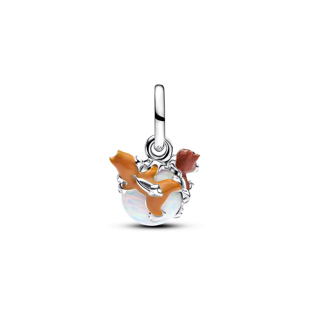 PANDORA Disney Chip And Dale Bauble Dangle Charm Enamel Silver Disney X PANDORA Charms Bracelet Charm Jewelry Gift