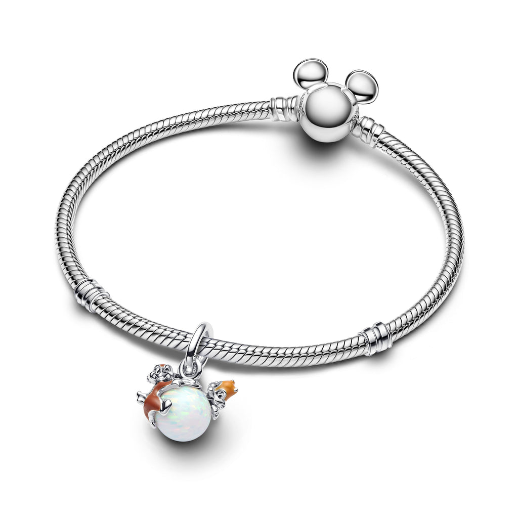 PANDORA Disney Chip And Dale Bauble Dangle Charm Enamel Silver Disney X PANDORA Charms Bracelet Charm Jewelry Gift