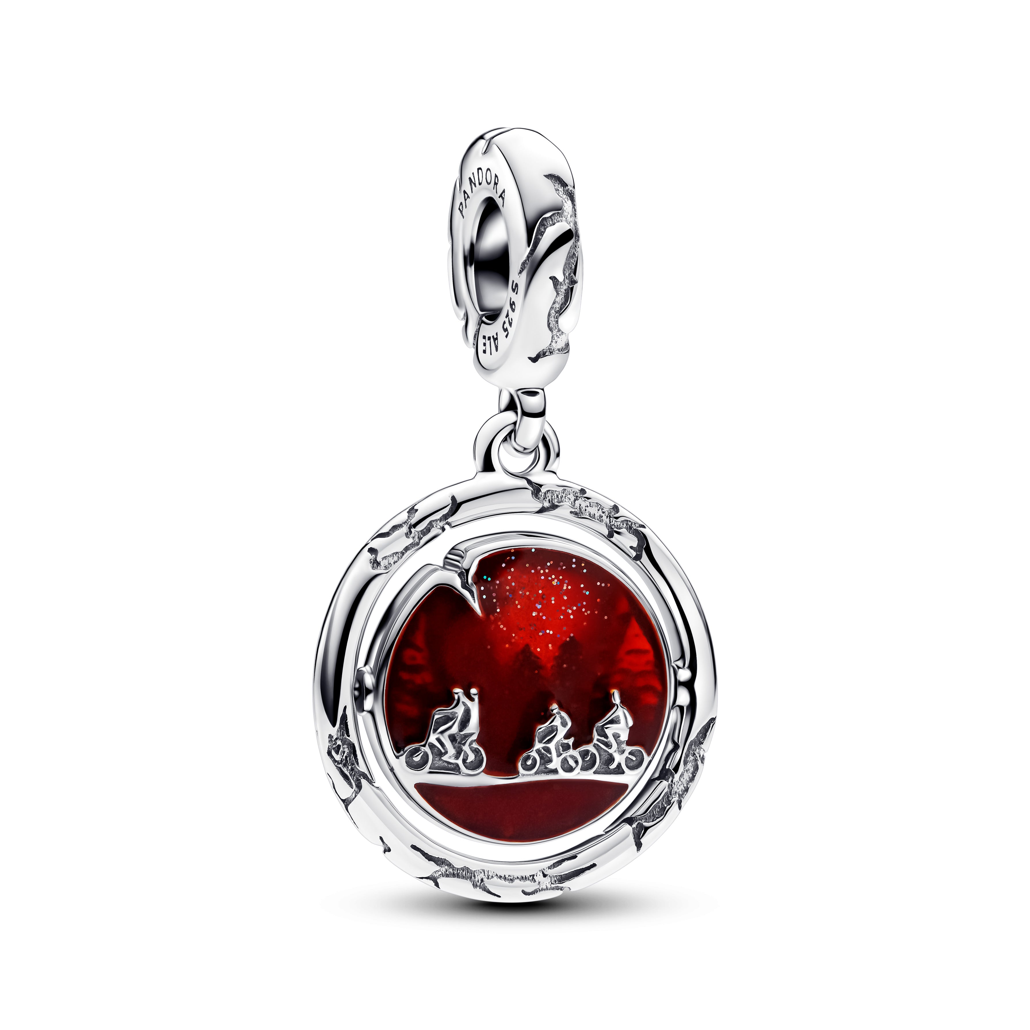PANDORA Stranger Things Glow-in-the-dark Upside Down Dangle Charm Enamel Glow In The Dark Charms Bracelet Charm Jewelry Gift