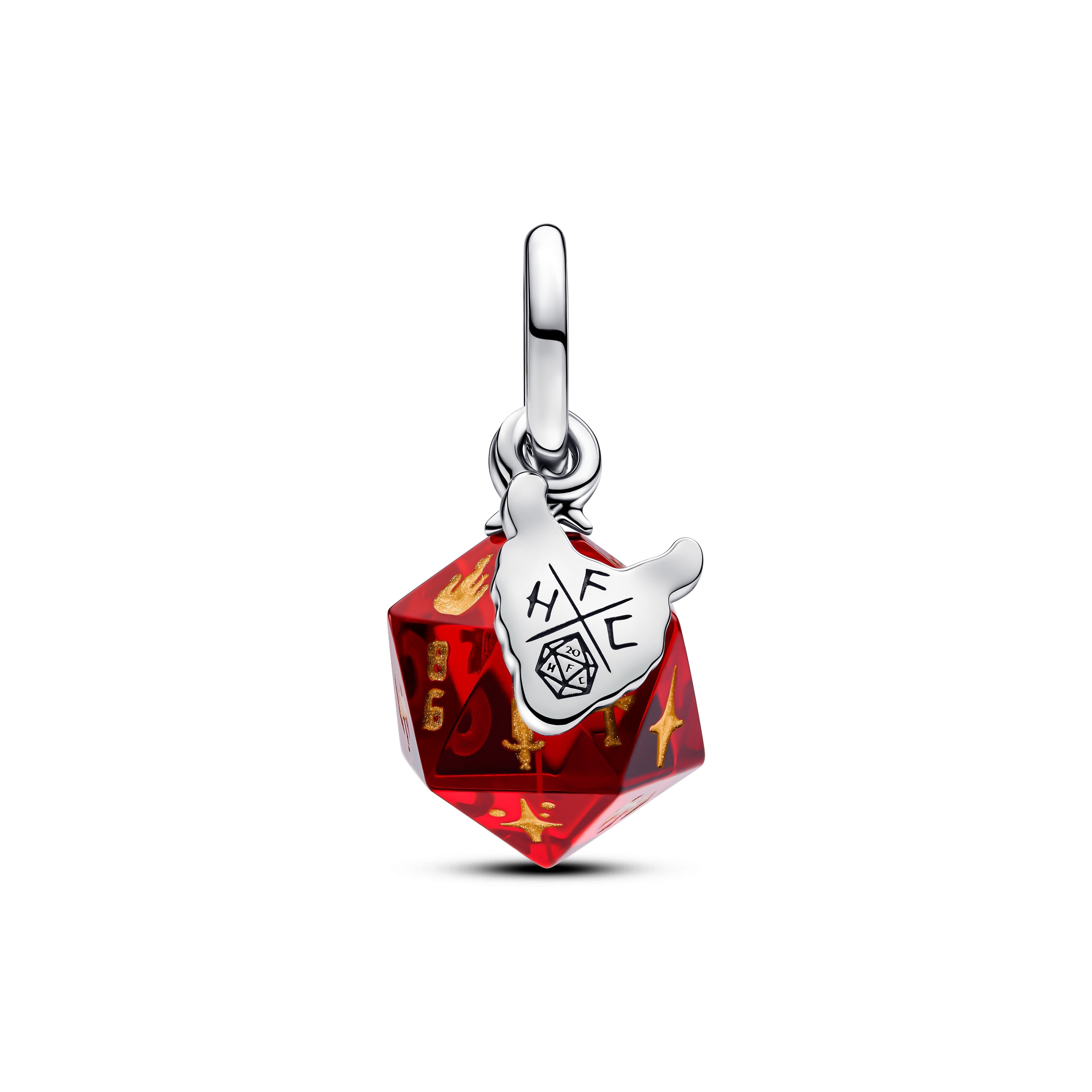 PANDORA Stranger Things Hellfire Club Dice Dangle Charm Murano Glass Red Charms Bracelet Charm Jewelry Gift