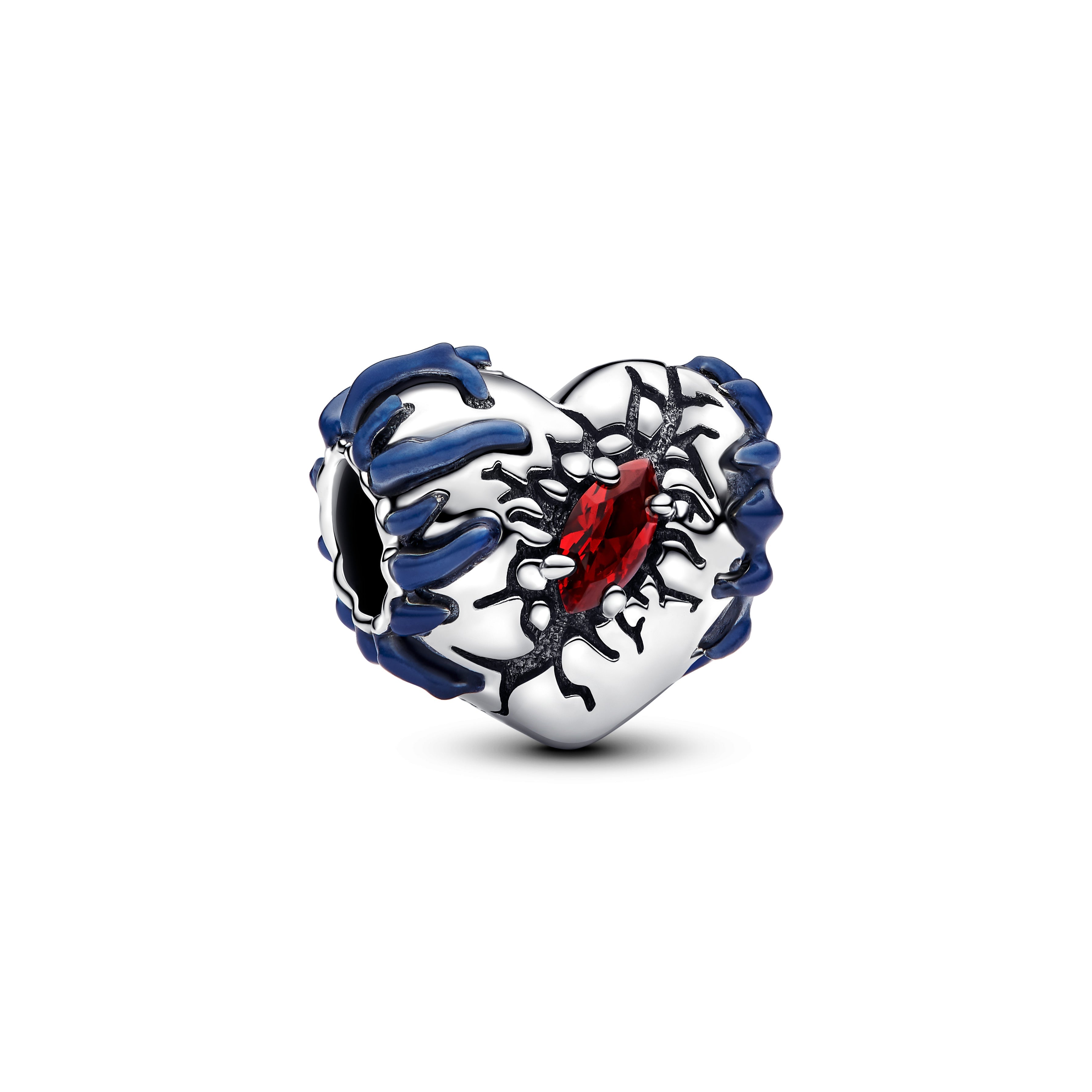 PANDORA Stranger Things Glow-in-the-dark Heart Charm Man Made Crystal Blue Charms Bracelet Charm Jewelry Gift