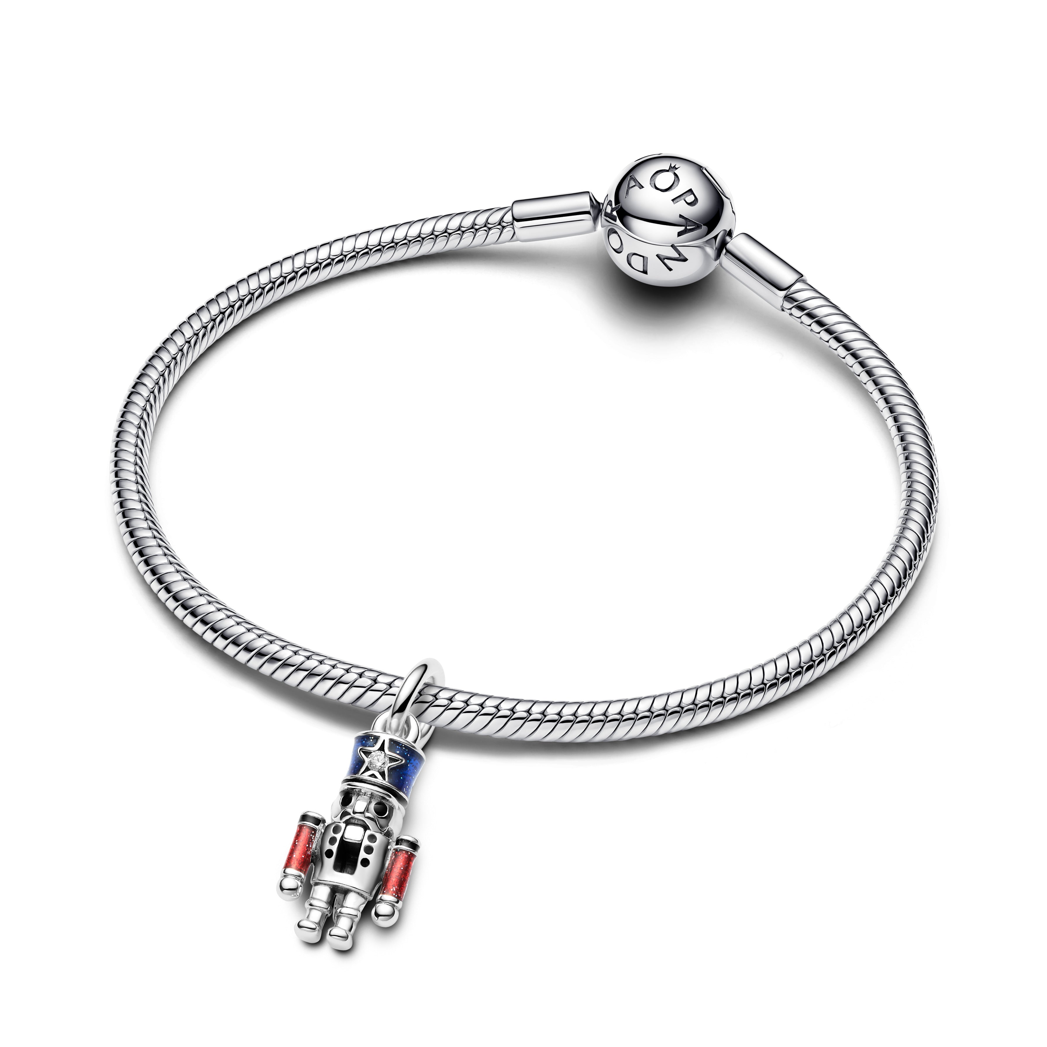 PANDORA Moveable Nutcracker Dangle Charm Cubic Zirconia Blue Family And Friends Charms Bracelet Charm Jewelry Gift