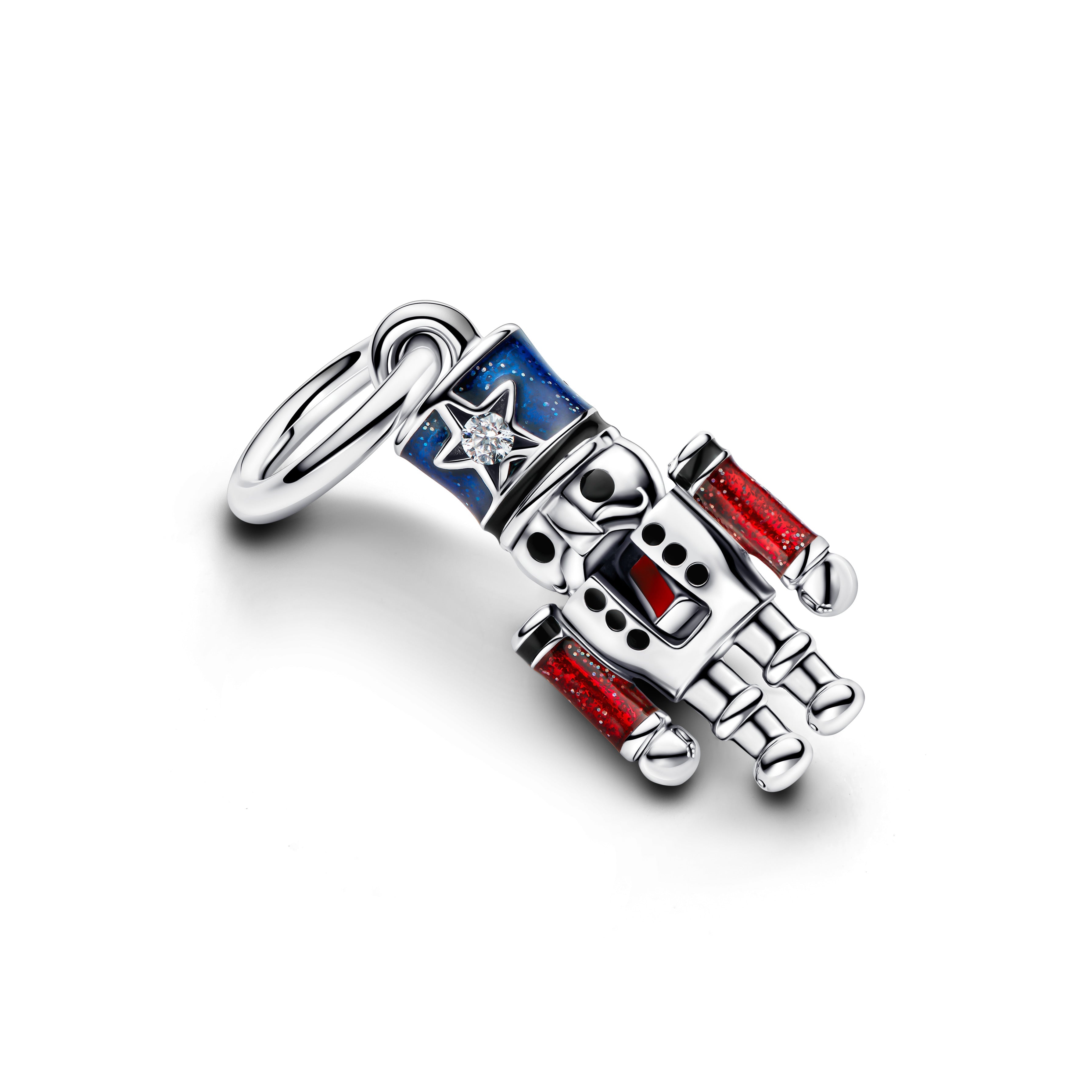 PANDORA Moveable Nutcracker Dangle Charm Cubic Zirconia Blue Family And Friends Charms Bracelet Charm Jewelry Gift