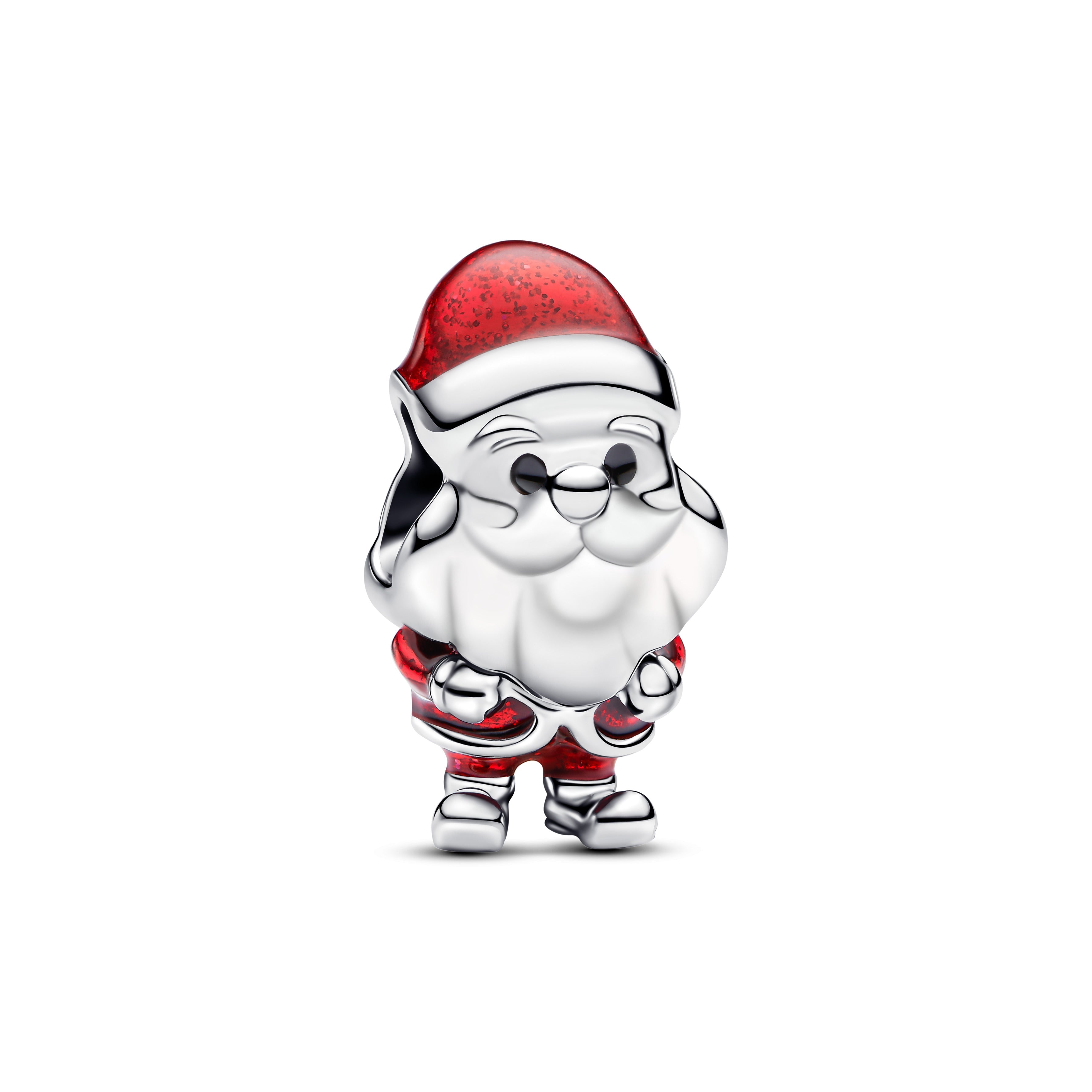 PANDORA Playful Santa Charm Enamel Red Family And Friends Charms Bracelet Charm Jewelry Gift