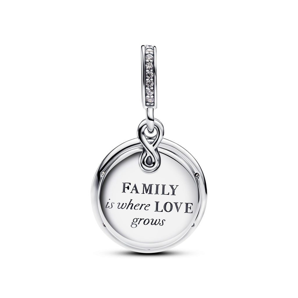 PANDORA Glow-in-the-dark Infinity Tree Double Dangle Charm Cubic Zirconia Glow In The Dark Family And Friends Charms Bracelet Charm Jewelry Gift