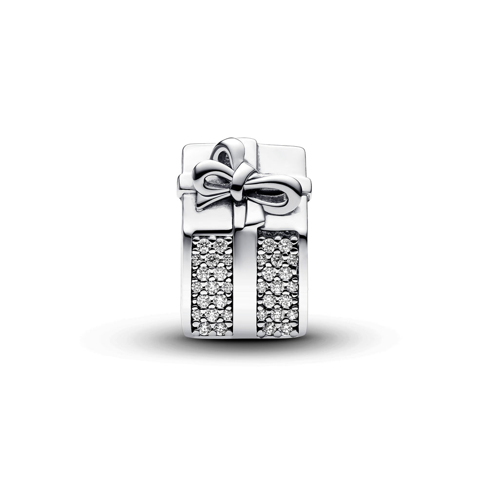 PANDORA Sparkling Gift Box Charm Cubic Zirconia Red Symbols Charms Bracelet Charm Jewelry Gift