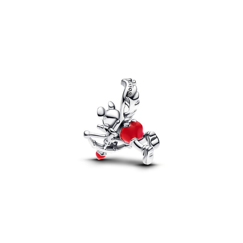 PANDORA Disney Mickey Mouse Cupid Charm Enamel Red Arrows Charms Bracelet Charm Jewelry Gift