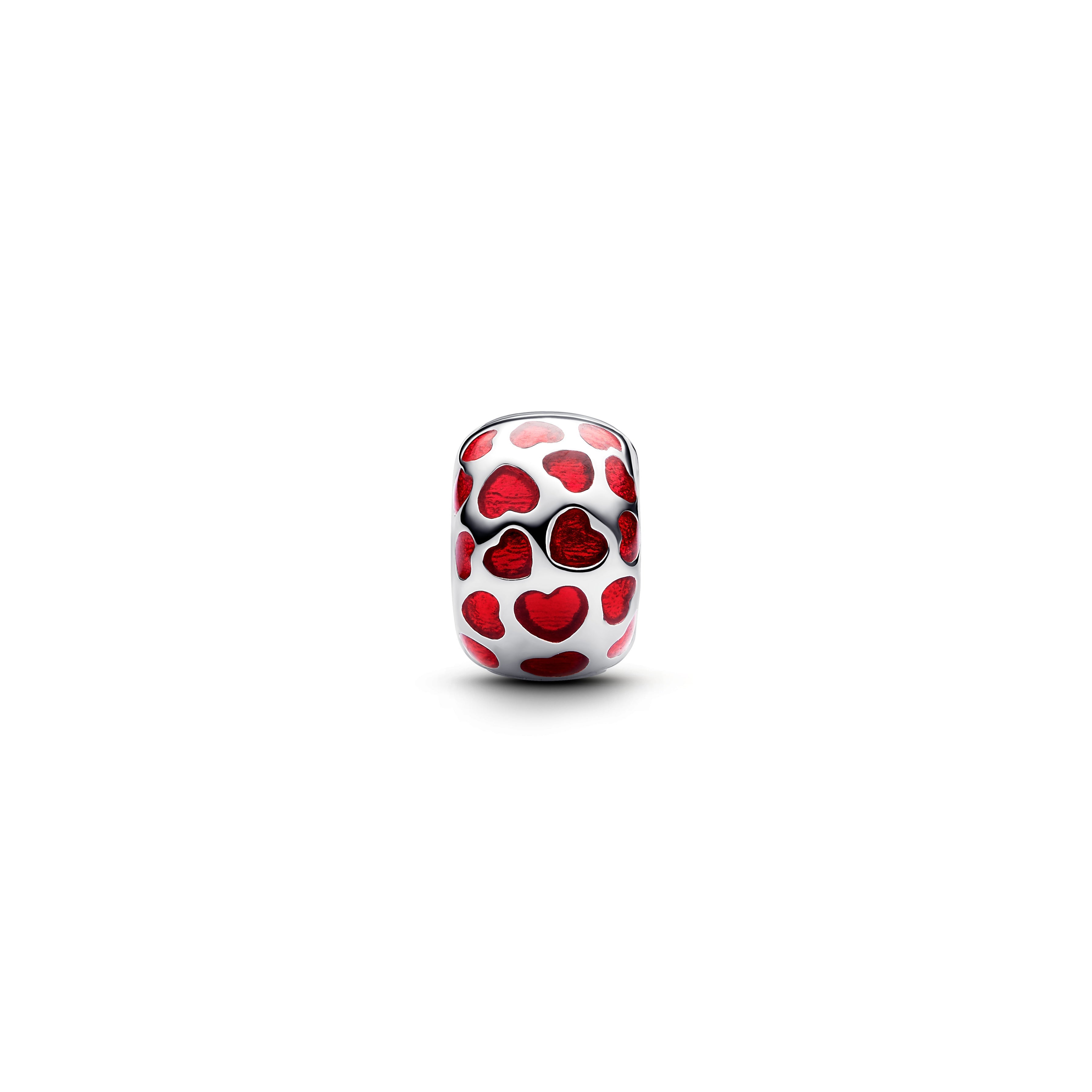 PANDORA Hearts Round Clip Charm Cubic Zirconia Red Charms Bracelet Charm Jewelry Gift