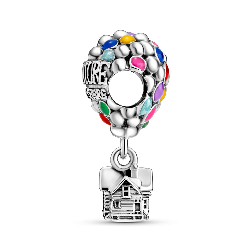 PANDORA Disney Pixar Up House And Balloons Charm Enamel Multi-colour Disney Classics Charms Bracelet Charm Jewelry Gift