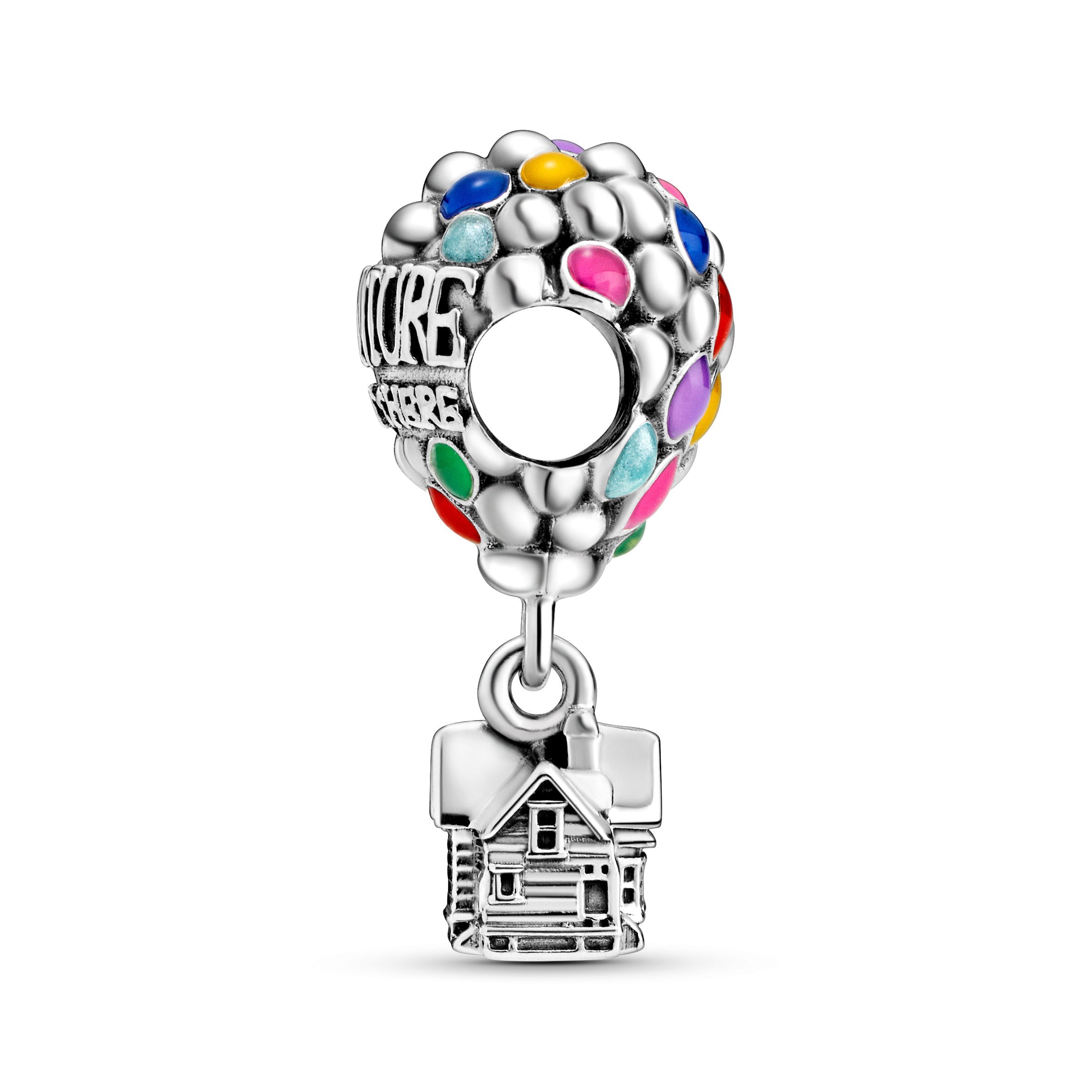 PANDORA Disney Pixar Up House And Balloons Charm Enamel Multi-colour Disney Classics Charms Bracelet Charm Jewelry Gift