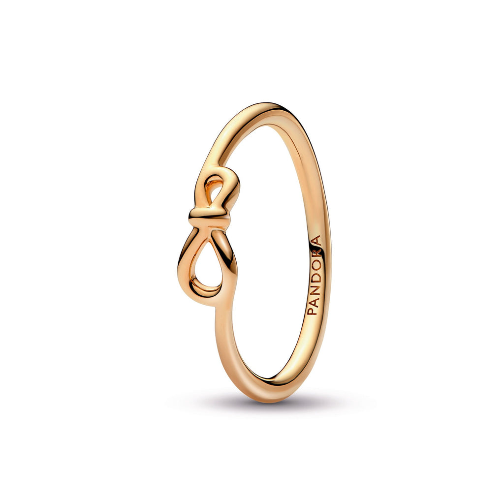 PANDORA Infinity Knot Ring 14K Gold Plated Unique Metal Blend Rings Statement Ring Jewelry Gift