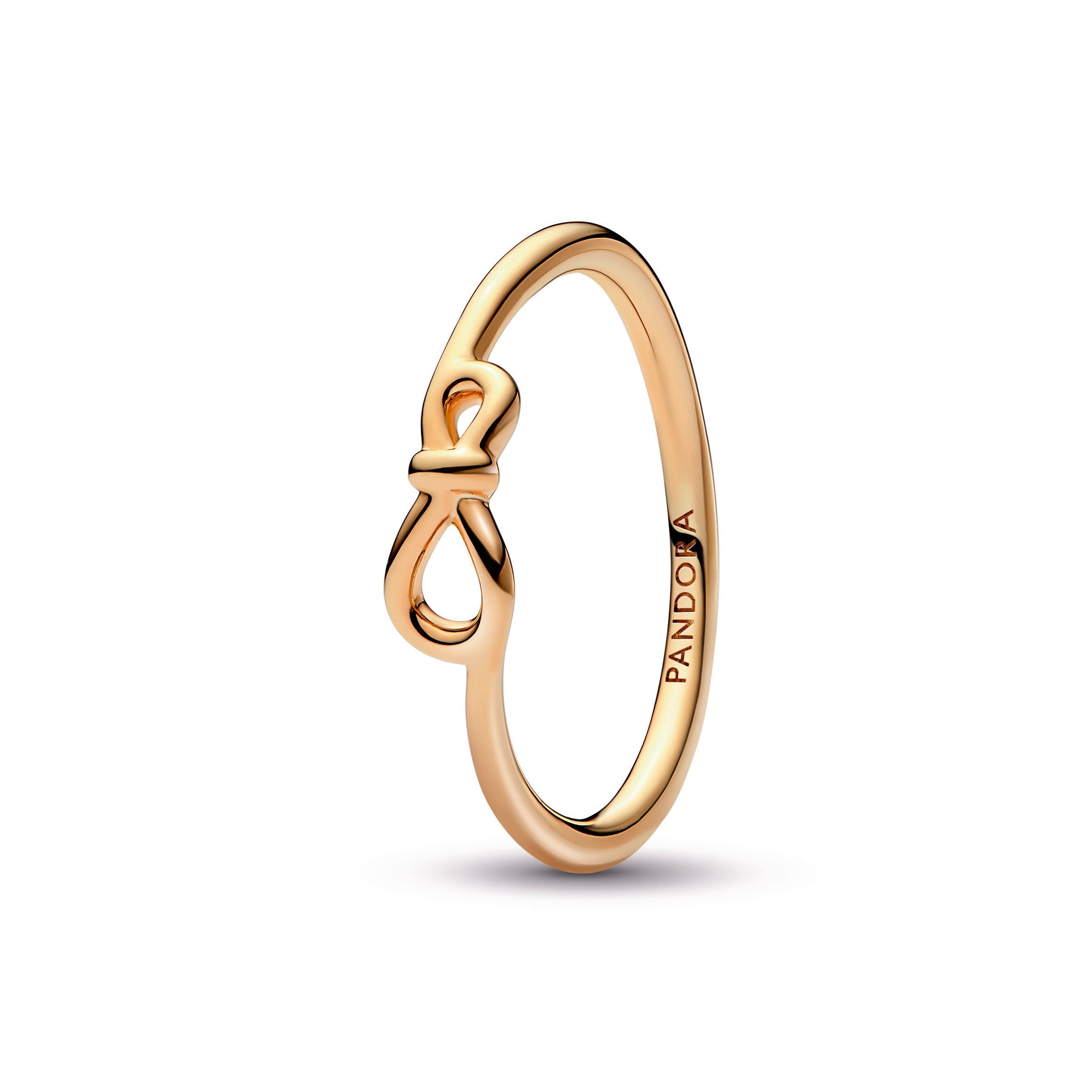 PANDORA Infinity Knot Ring 14K Gold Plated Unique Metal Blend Rings Statement Ring Jewelry Gift
