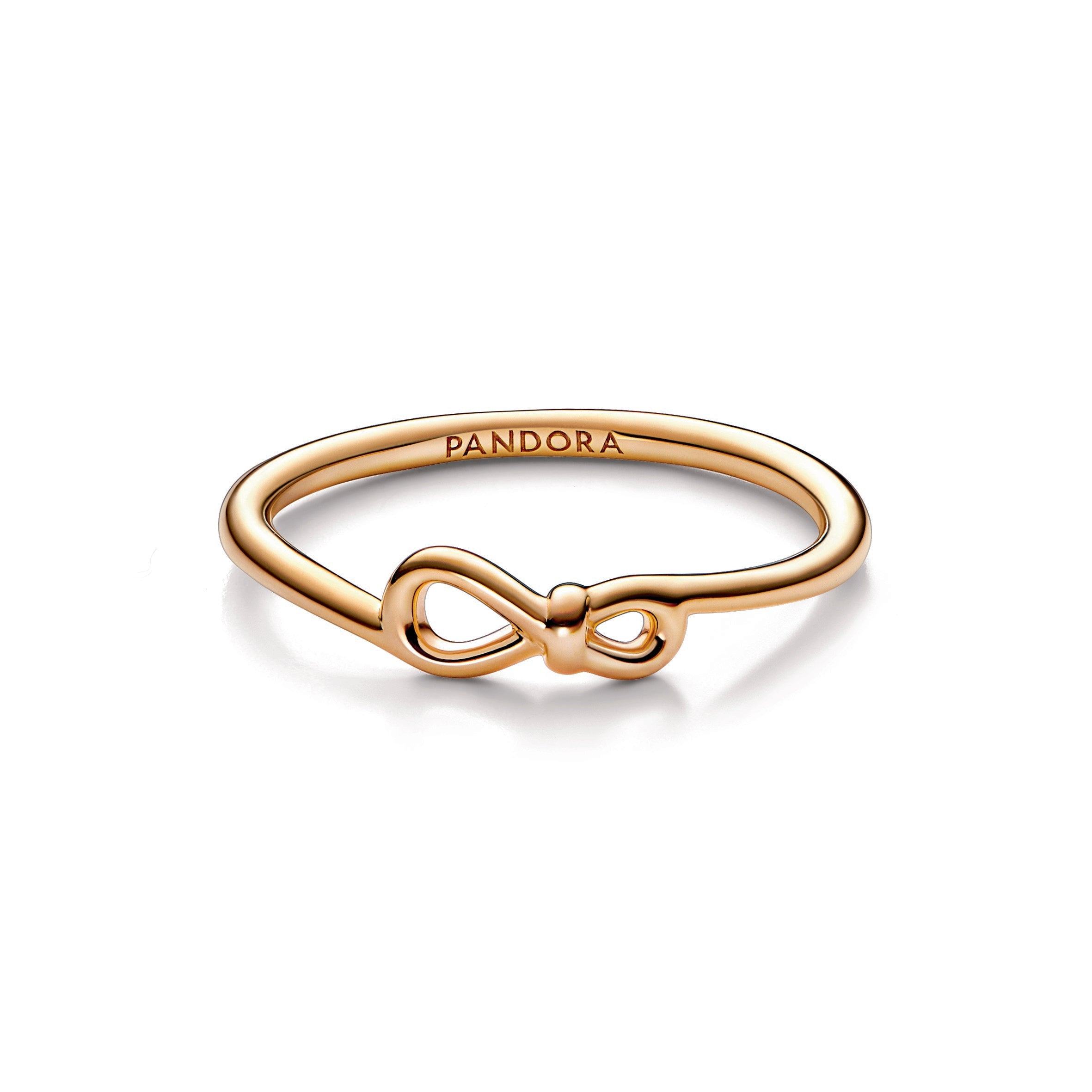 PANDORA Infinity Knot Ring 14K Gold Plated Unique Metal Blend Rings Statement Ring Jewelry Gift