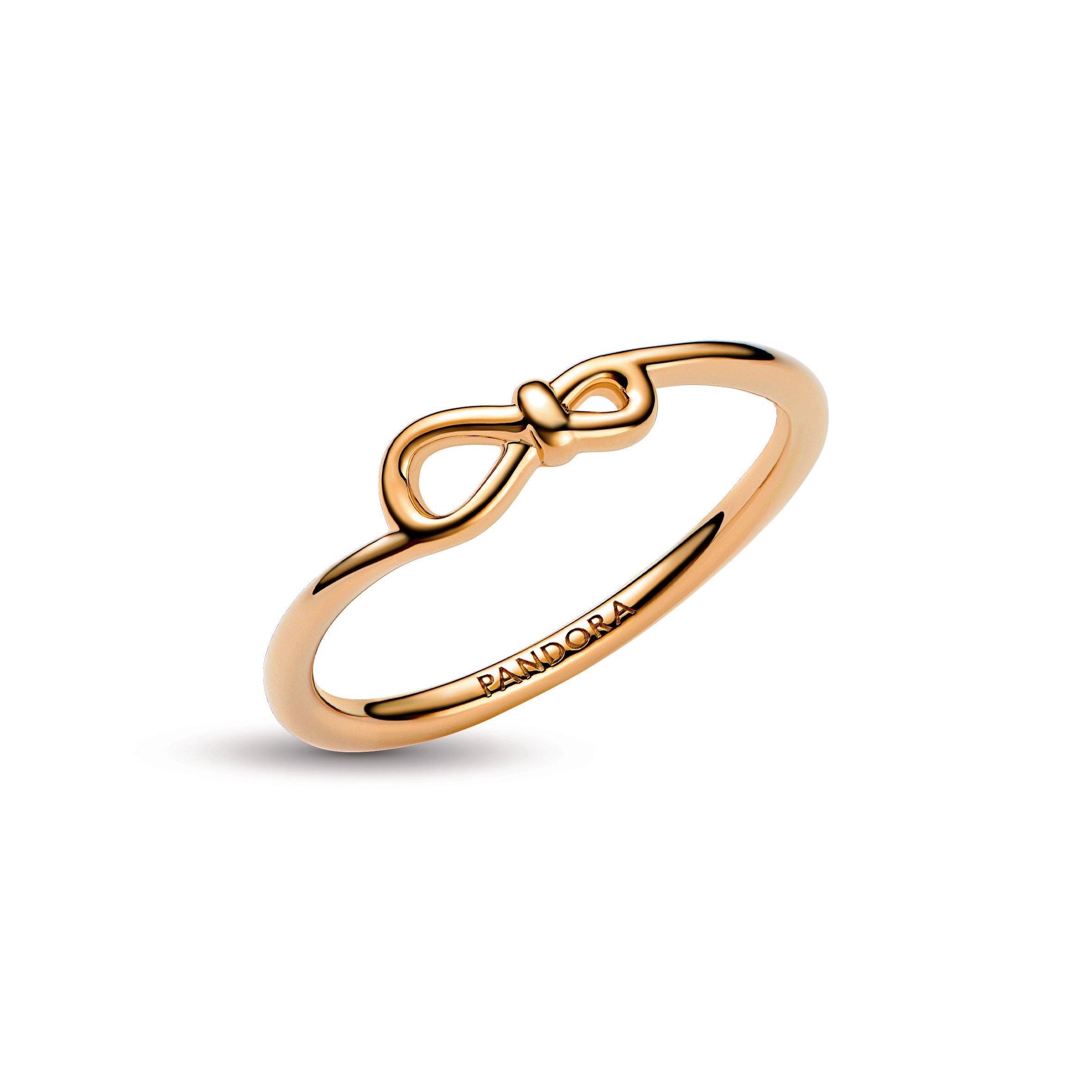 PANDORA Infinity Knot Ring 14K Gold Plated Unique Metal Blend Rings Statement Ring Jewelry Gift