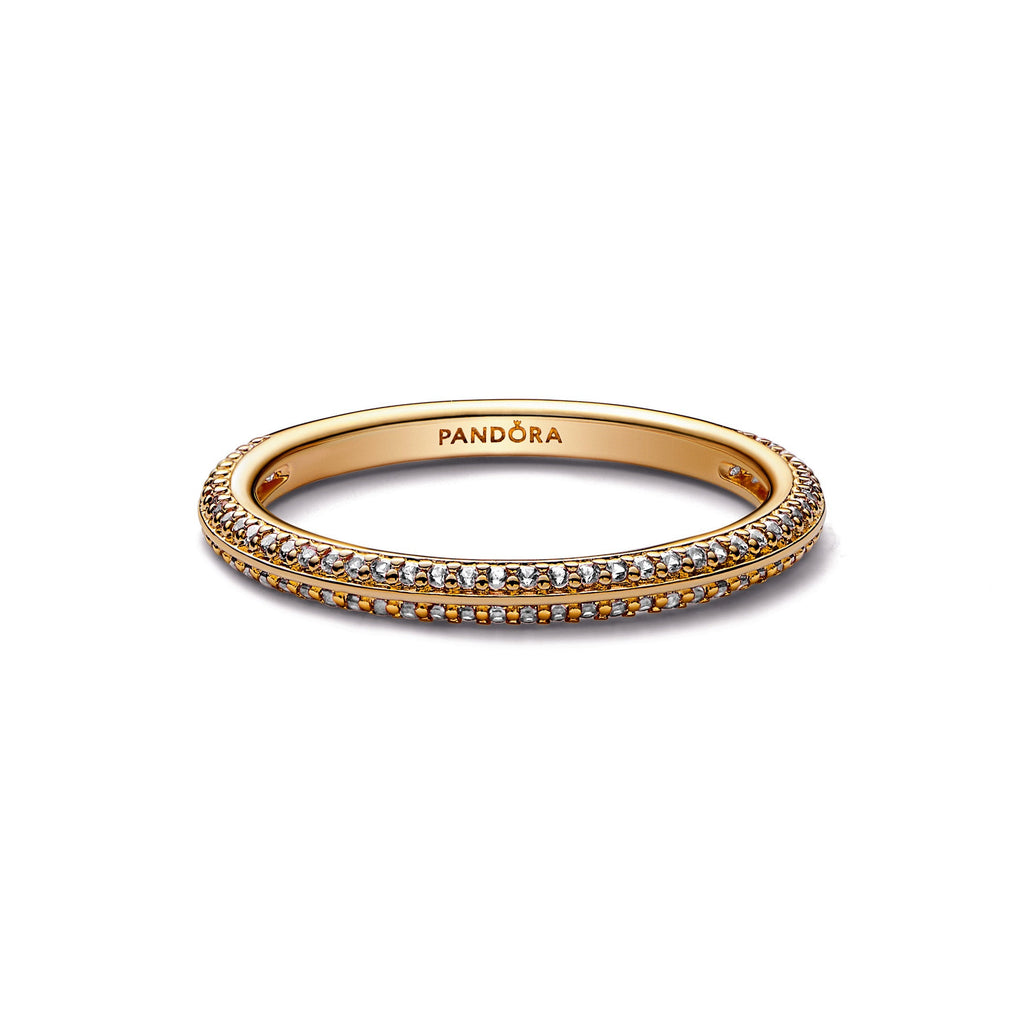 PANDORA ME Pavé Ring 14K Gold Plated Unique Metal Blend Rings Statement Ring Jewelry Gift