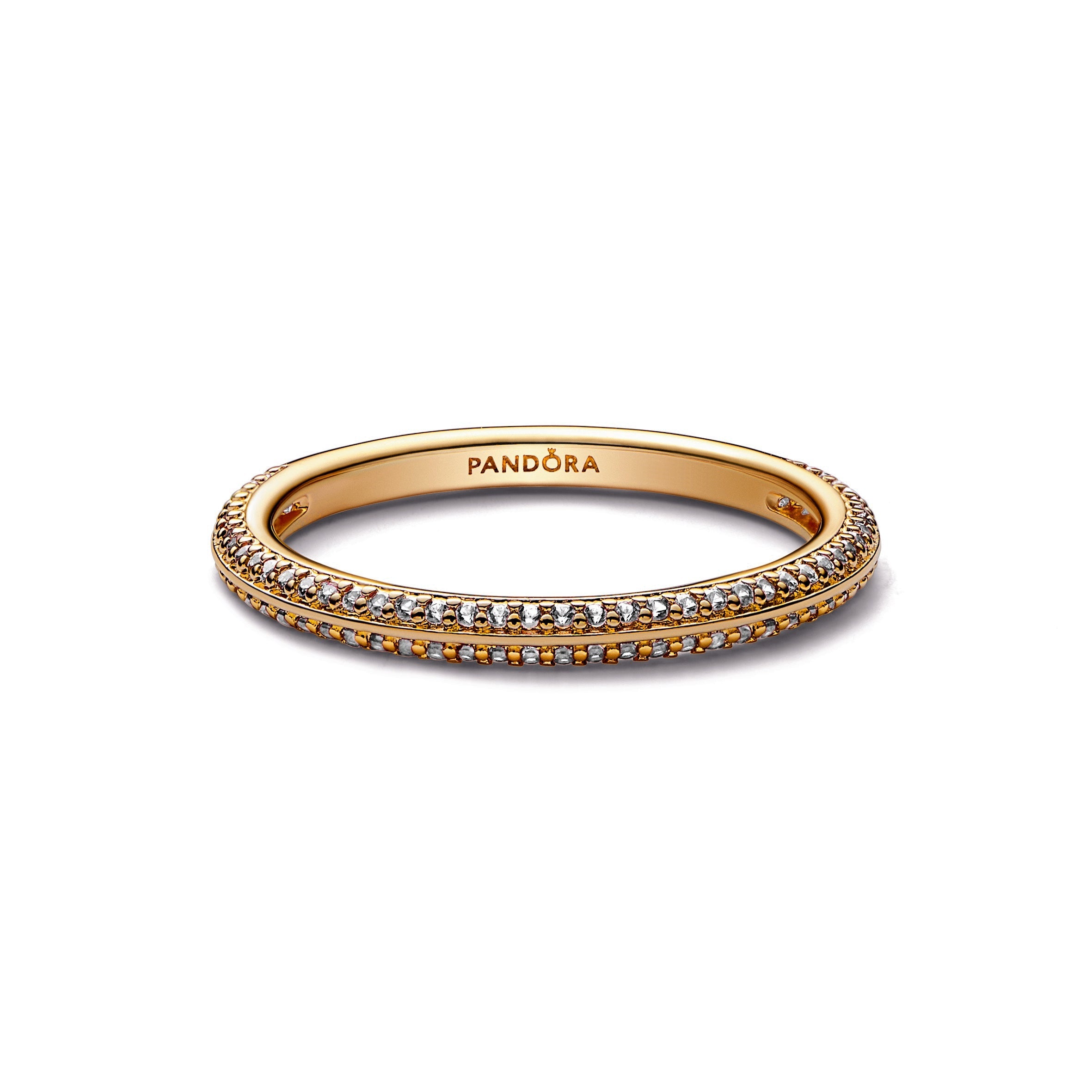 PANDORA ME Pavé Ring 14K Gold Plated Unique Metal Blend Rings Statement Ring Jewelry Gift