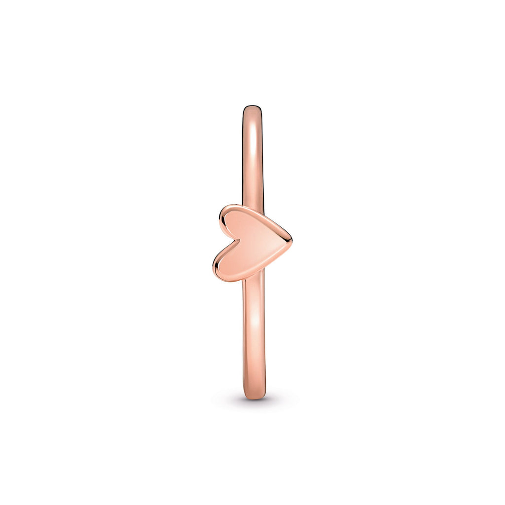 PANDORA Freehand Heart Ring 14K Rose Gold Plated Unique Metal Blend Love Rings Statement Ring Jewelry Gift