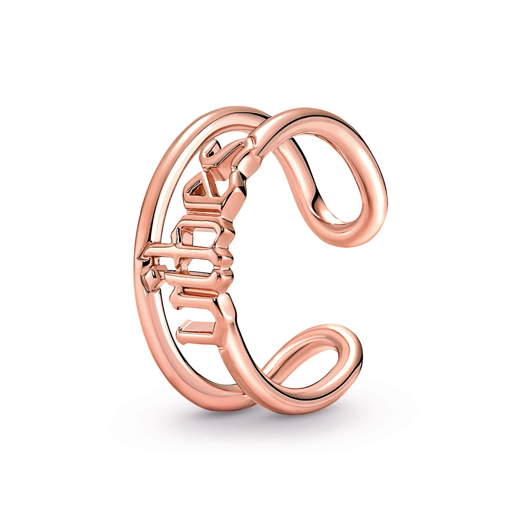 PANDORA ME Vibes Open Ring 14K Rose Gold Plated Unique Metal Blend Rings Statement Ring Jewelry Gift