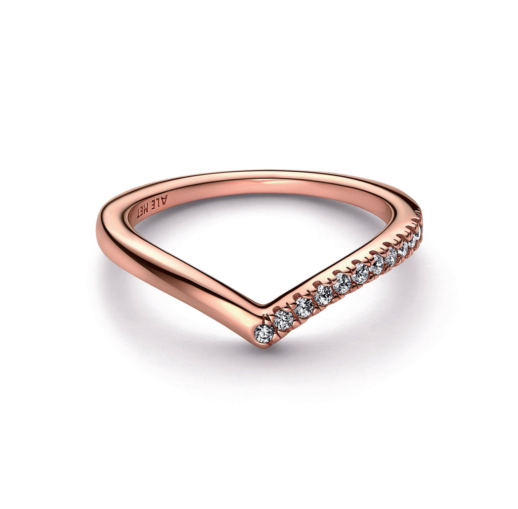PANDORA Timeless Wish Half Sparkling Ring 14K Rose Gold Plated Unique Metal Blend Weddings Rings Statement Ring Jewelry Gift