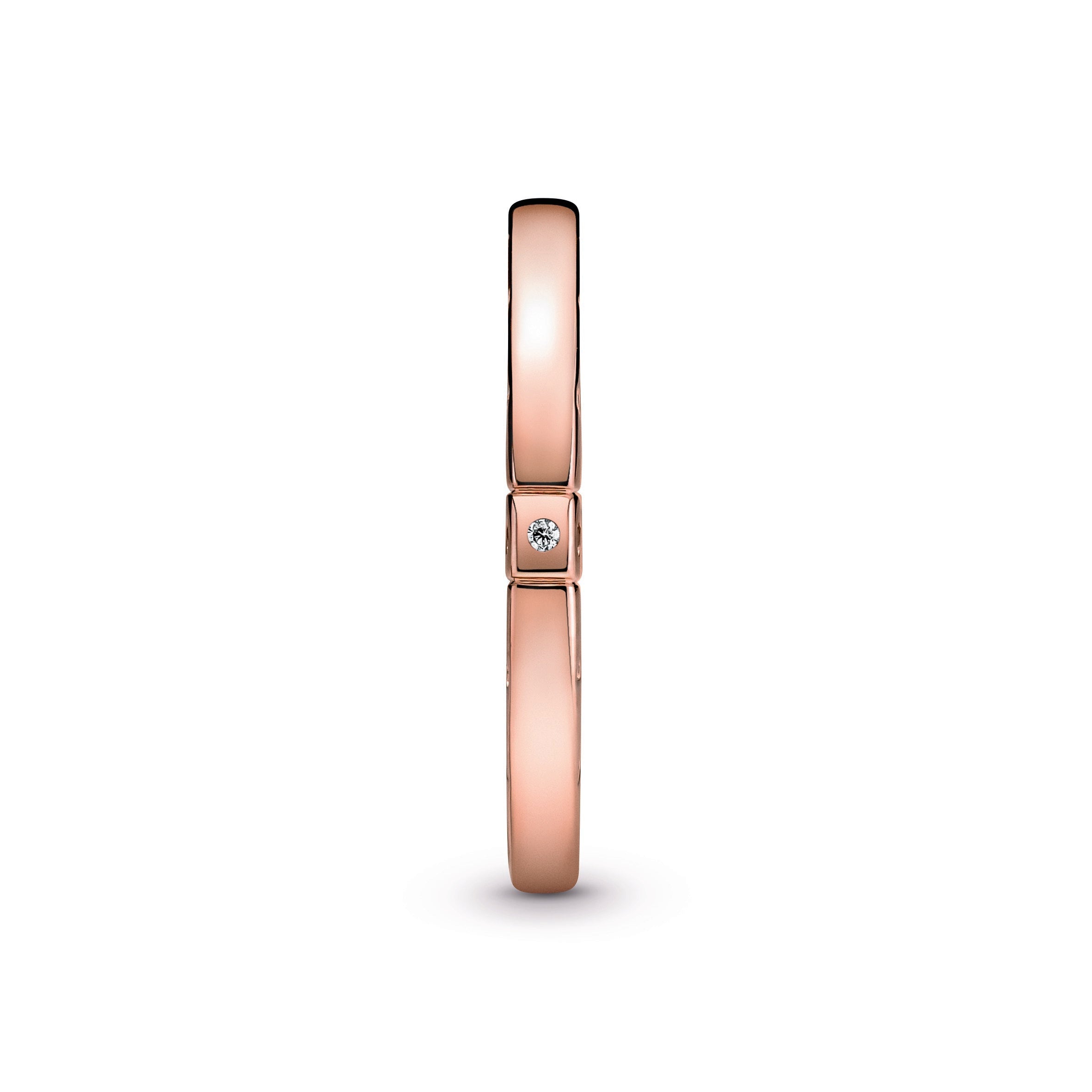 PANDORA Logo And Hearts Ring 14K Rose Gold Plated Unique Metal Blend Rings Statement Ring Jewelry Gift