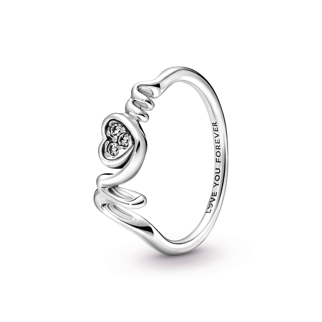 PANDORA Mum Pavé Heart Ring Cubic Zirconia Rings Statement Ring Jewelry Gift