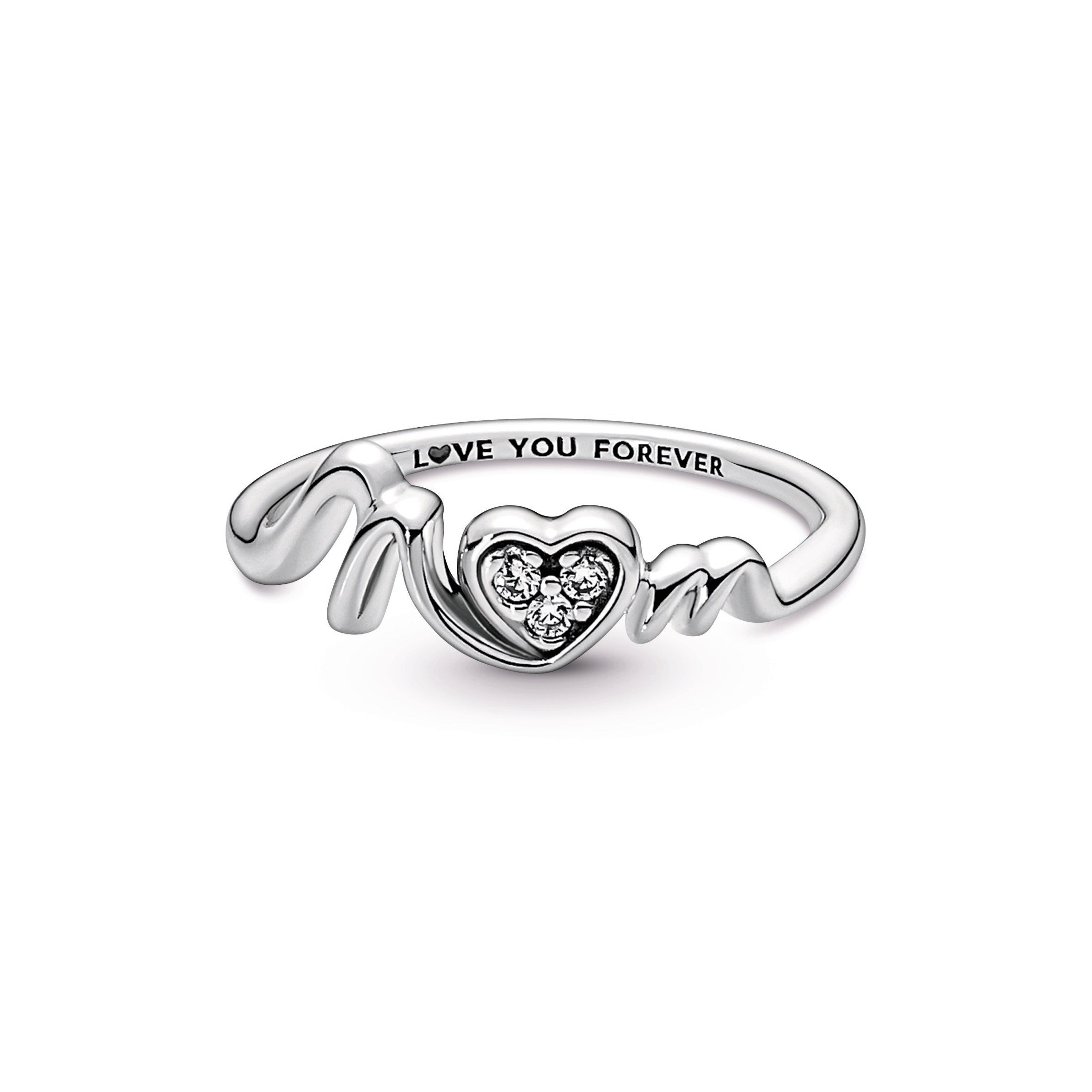 PANDORA Mum Pavé Heart Ring Cubic Zirconia Rings Statement Ring Jewelry Gift