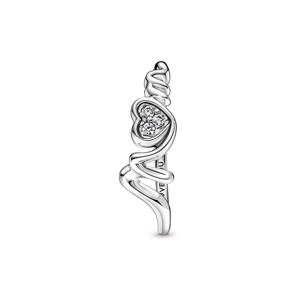 PANDORA Mum Pavé Heart Ring Cubic Zirconia Rings Statement Ring Jewelry Gift