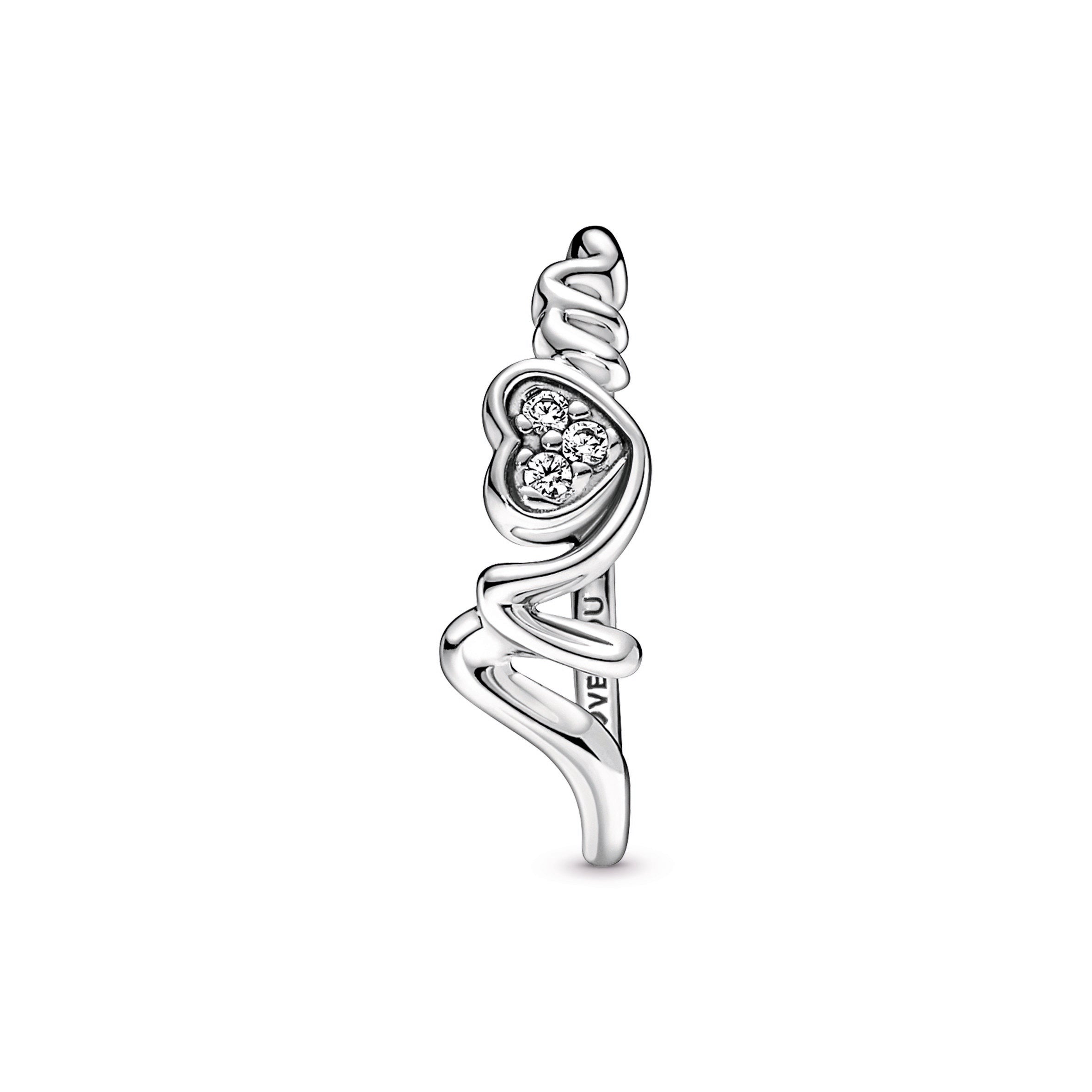PANDORA Mum Pavé Heart Ring Cubic Zirconia Rings Statement Ring Jewelry Gift