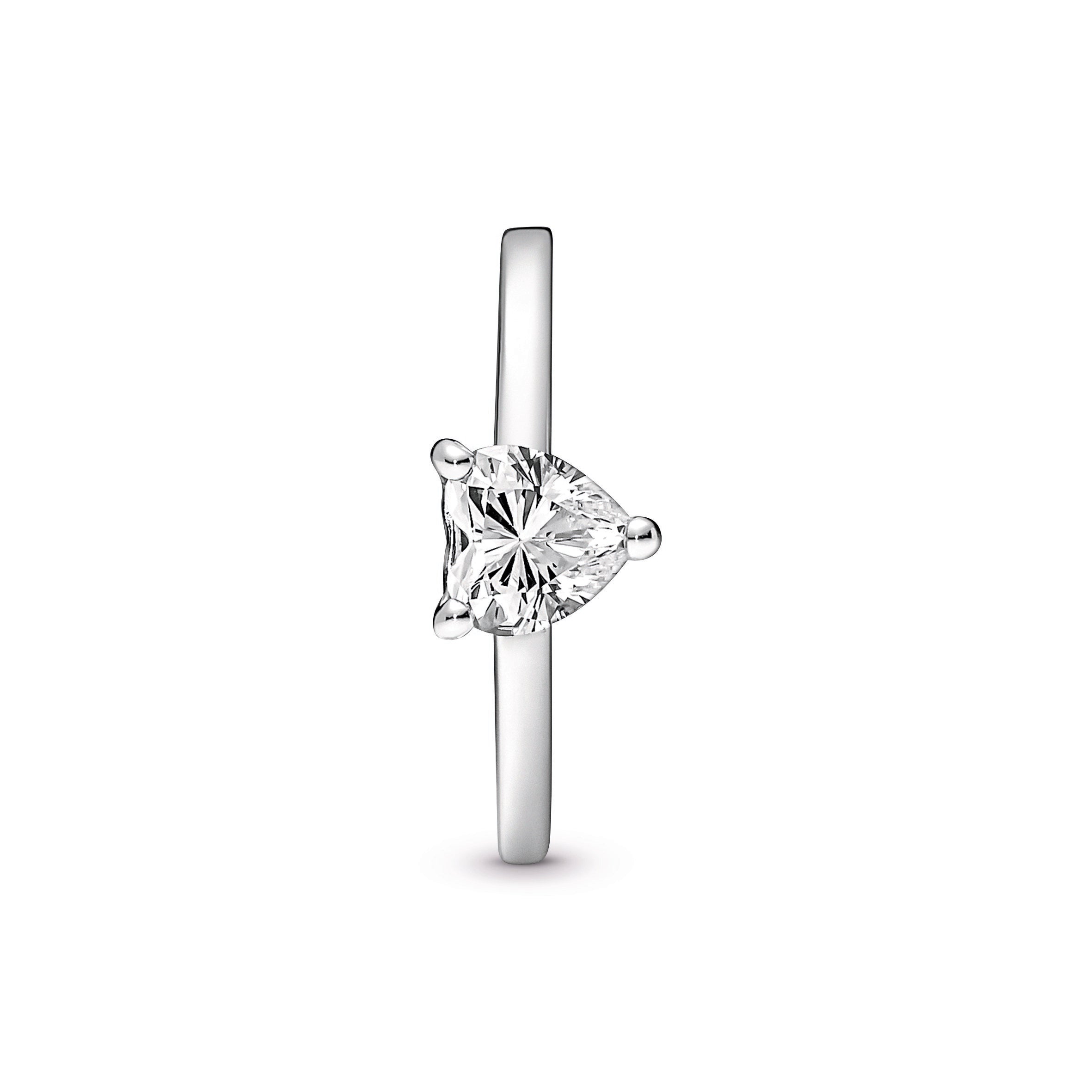 PANDORA Sparkling Heart Solitaire Ring Cubic Zirconia Rings Statement Ring Jewelry Gift