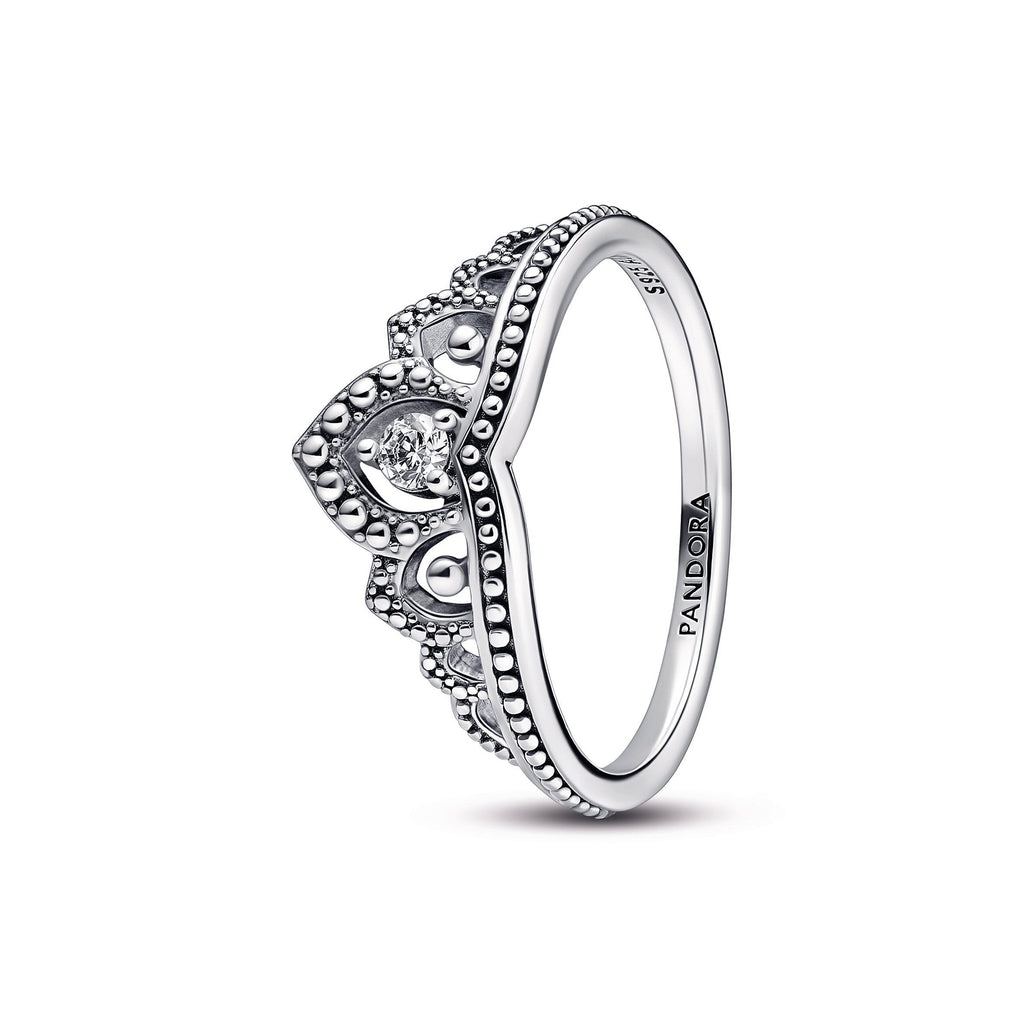 PANDORA Regal Beaded Tiara Ring Cubic Zirconia Rings Statement Ring Jewelry Gift