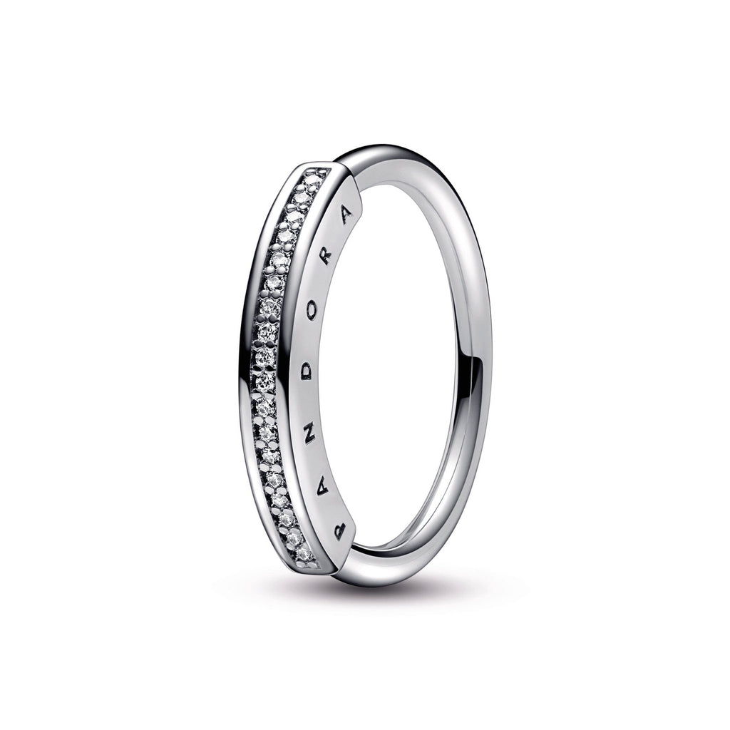PANDORA Signature I-D Pavé Ring Sterling Silver Rings Statement Ring Jewelry Gift