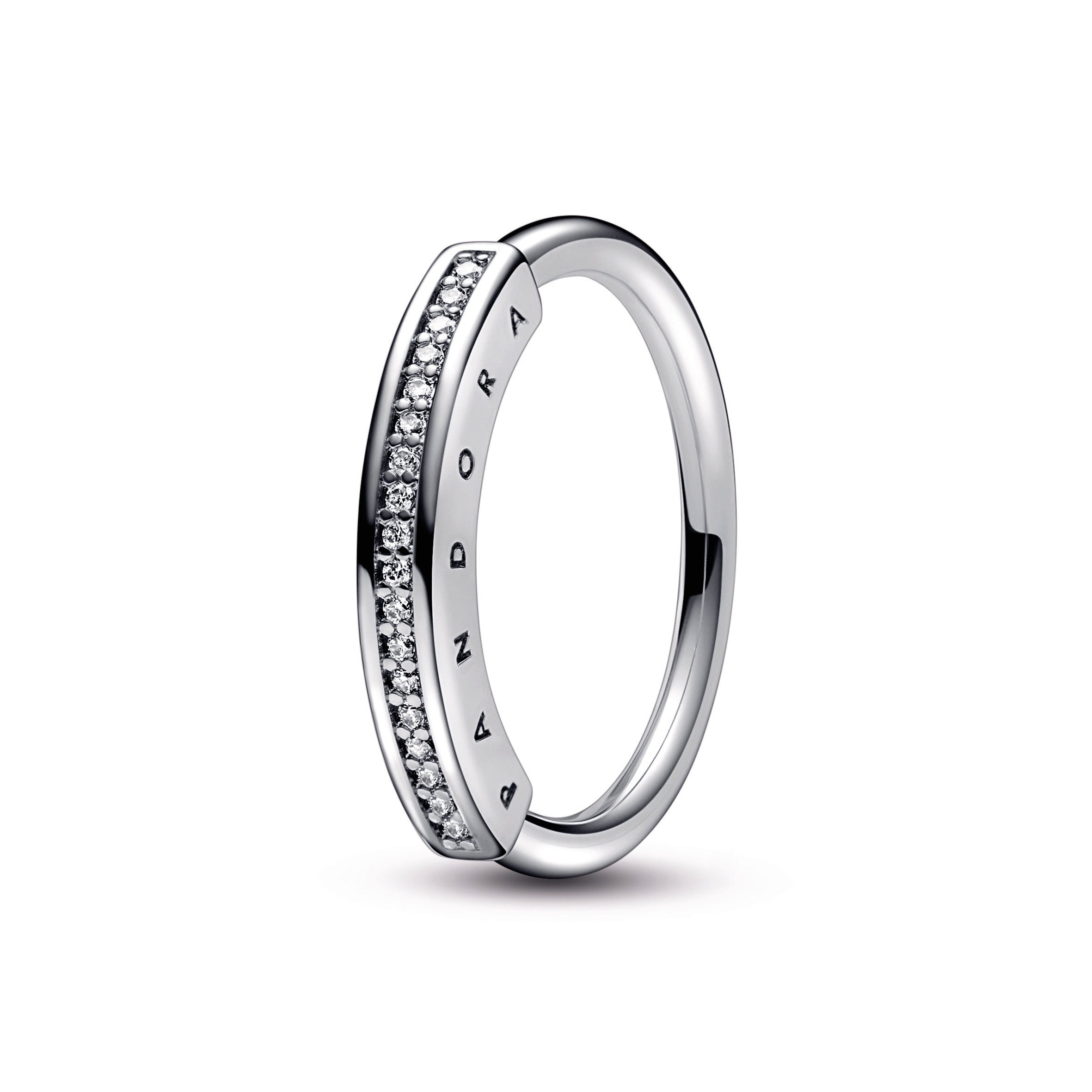 PANDORA Signature I-D Pavé Ring Sterling Silver Rings Statement Ring Jewelry Gift