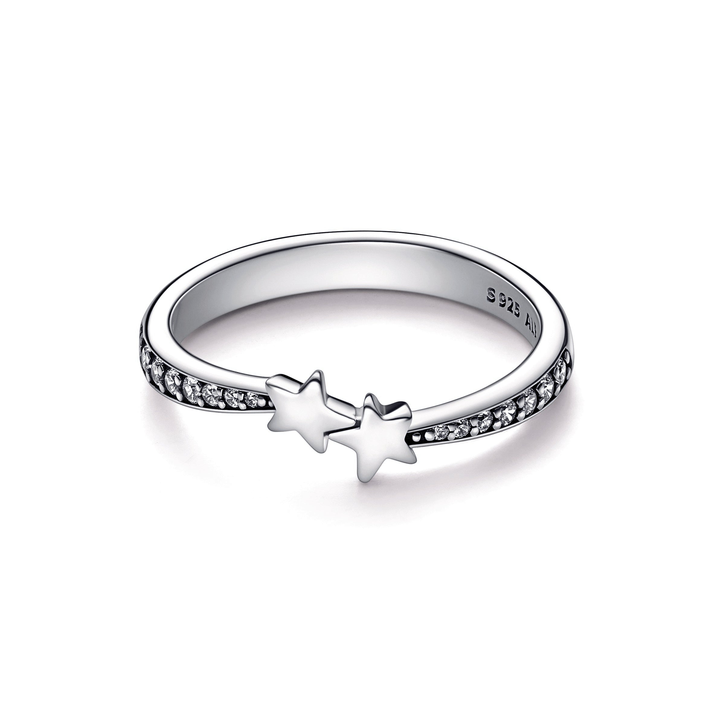 PANDORA Shooting Stars Sparkling Ring Cubic Zirconia Rings Statement Ring Jewelry Gift